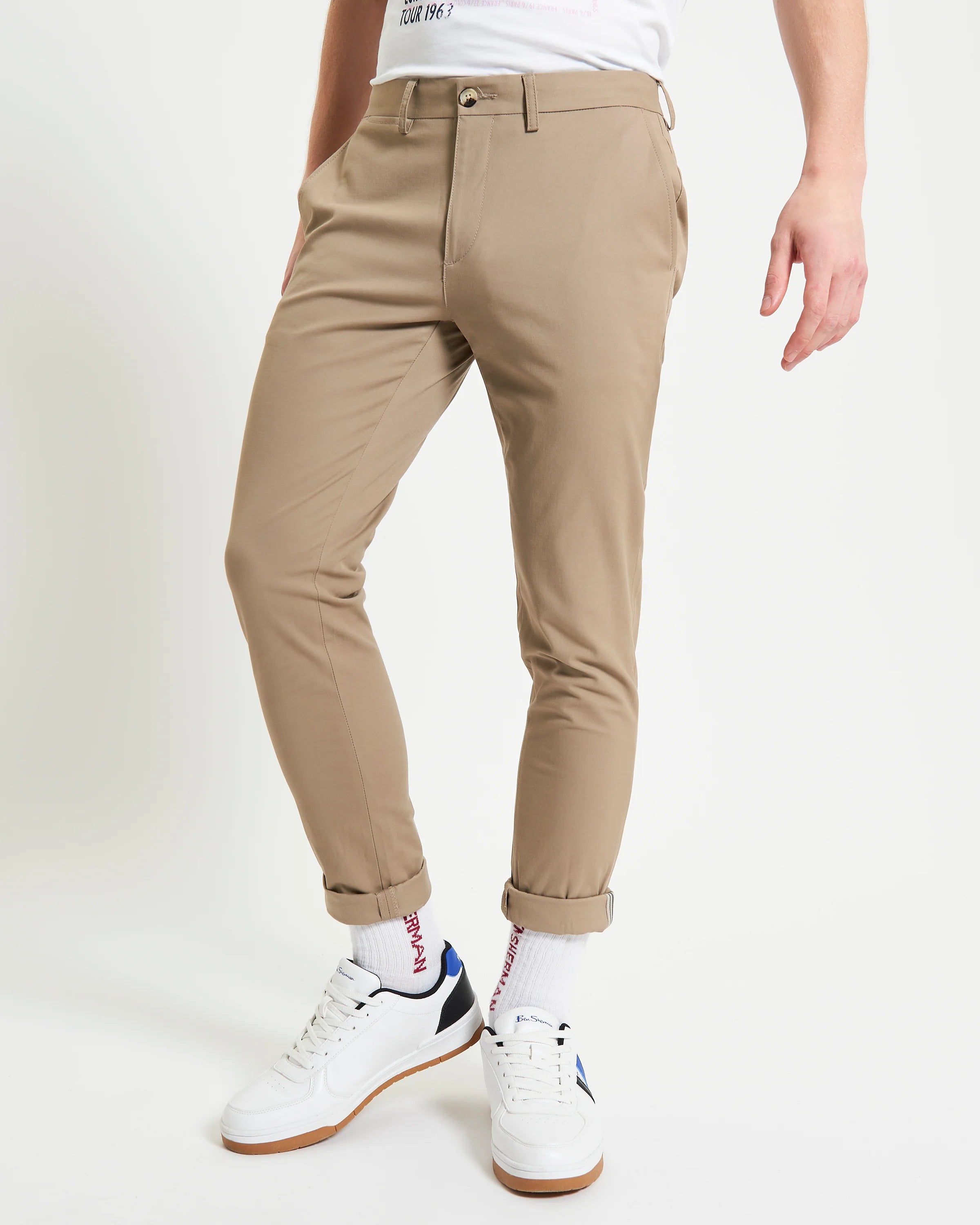 Ben Sherman Signature  Slim Stretch Chino Stone