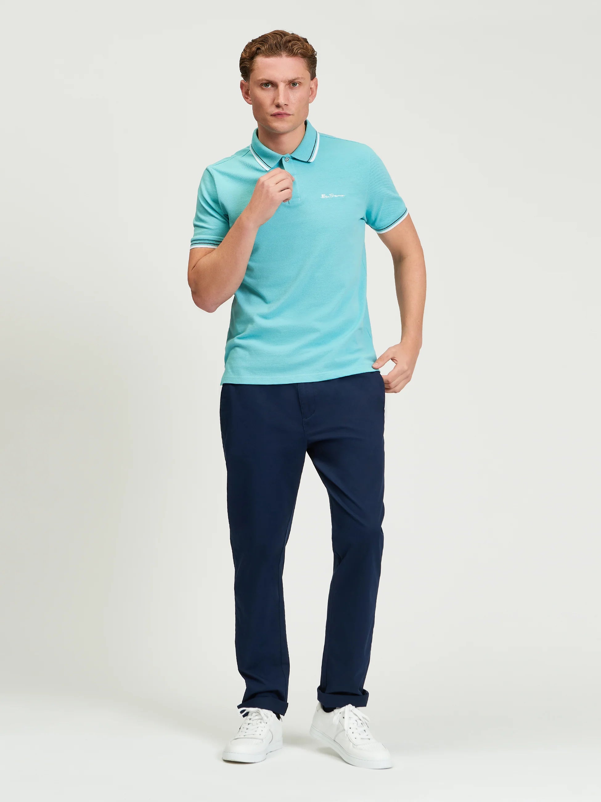 Ben Sherman Signature Pique Polo Turqouise