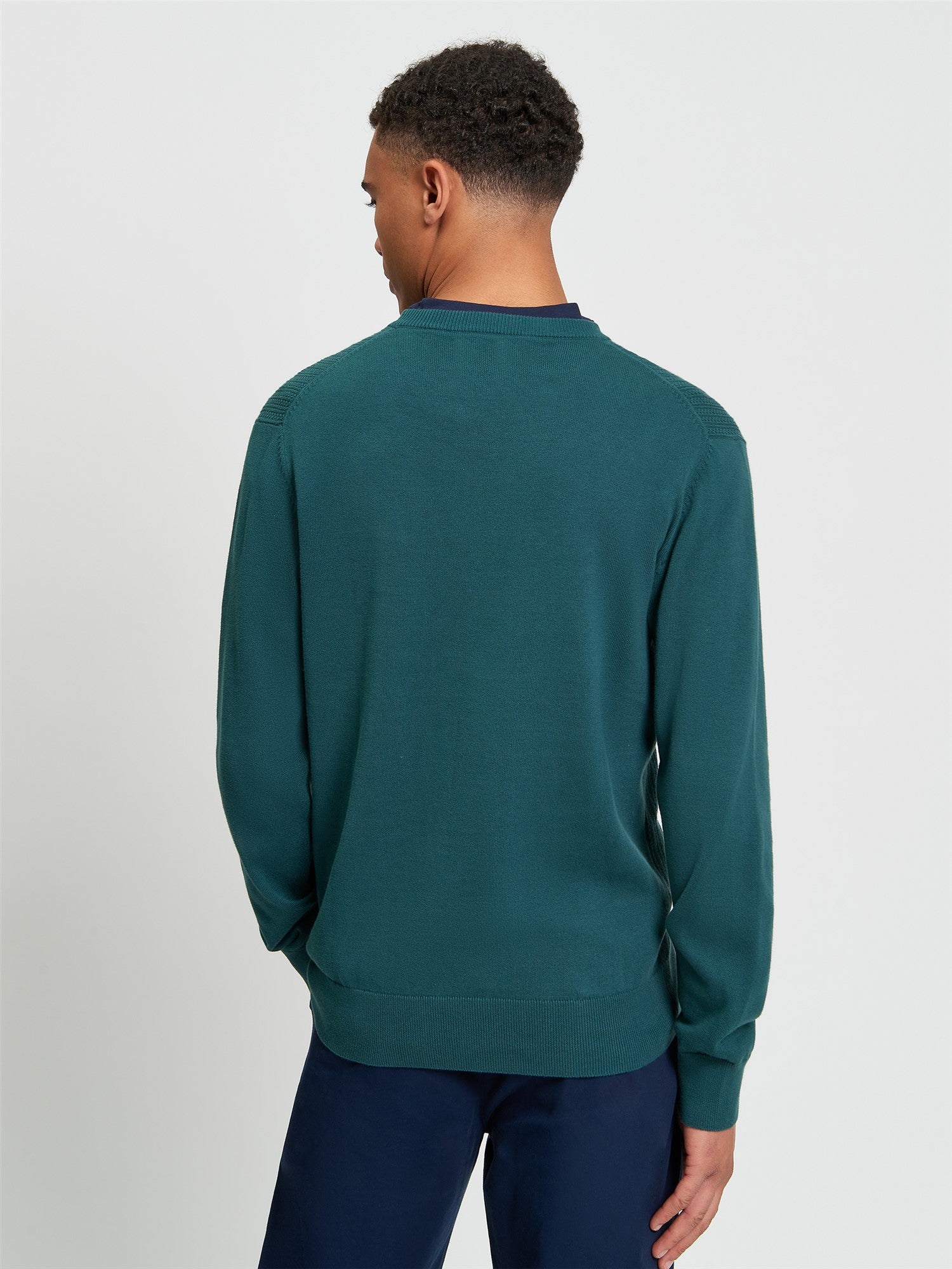 Ben Sherman Textured Front Crew Teal