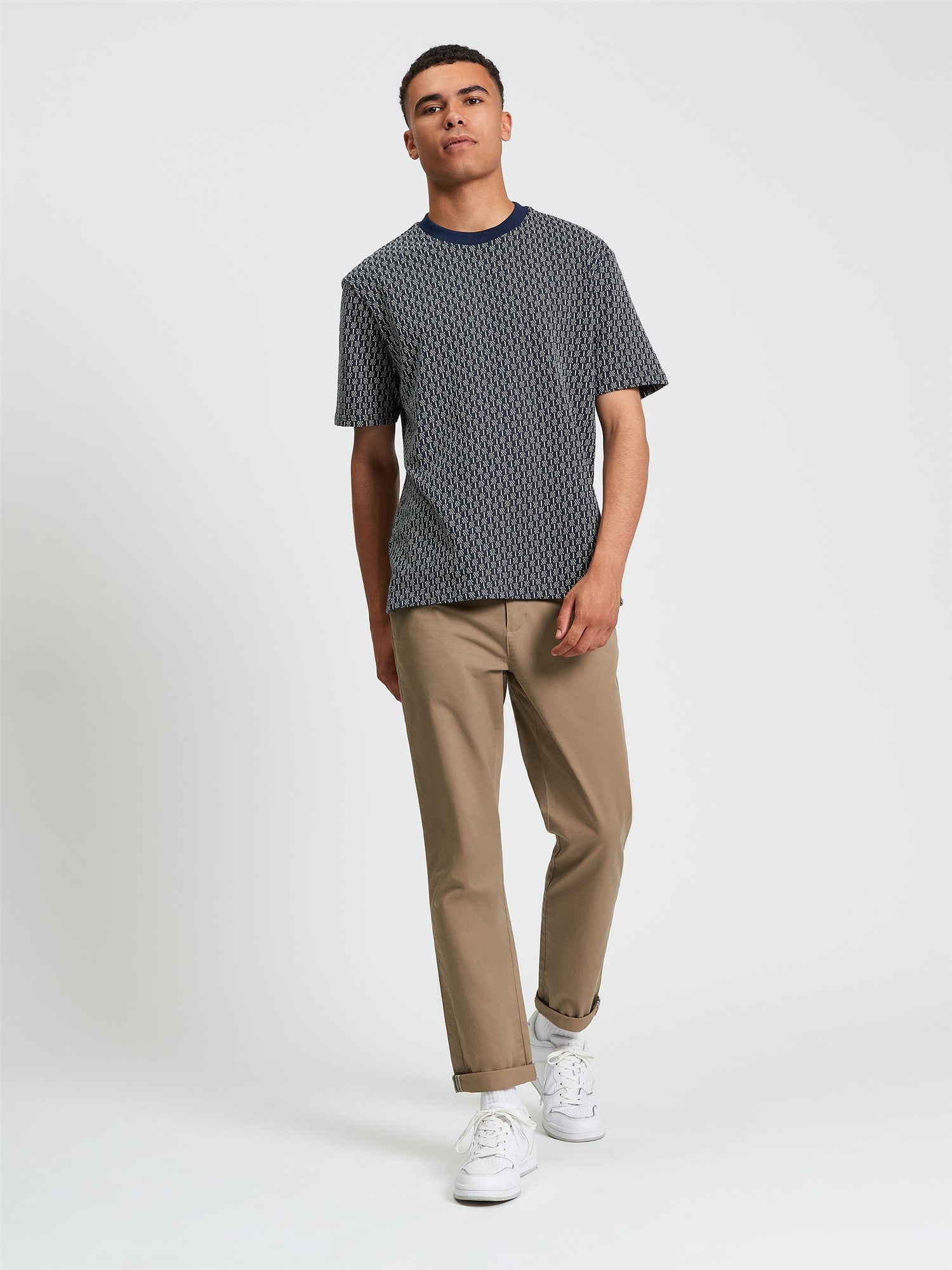 Ben Sherman Jacquard Tee Dark Navy