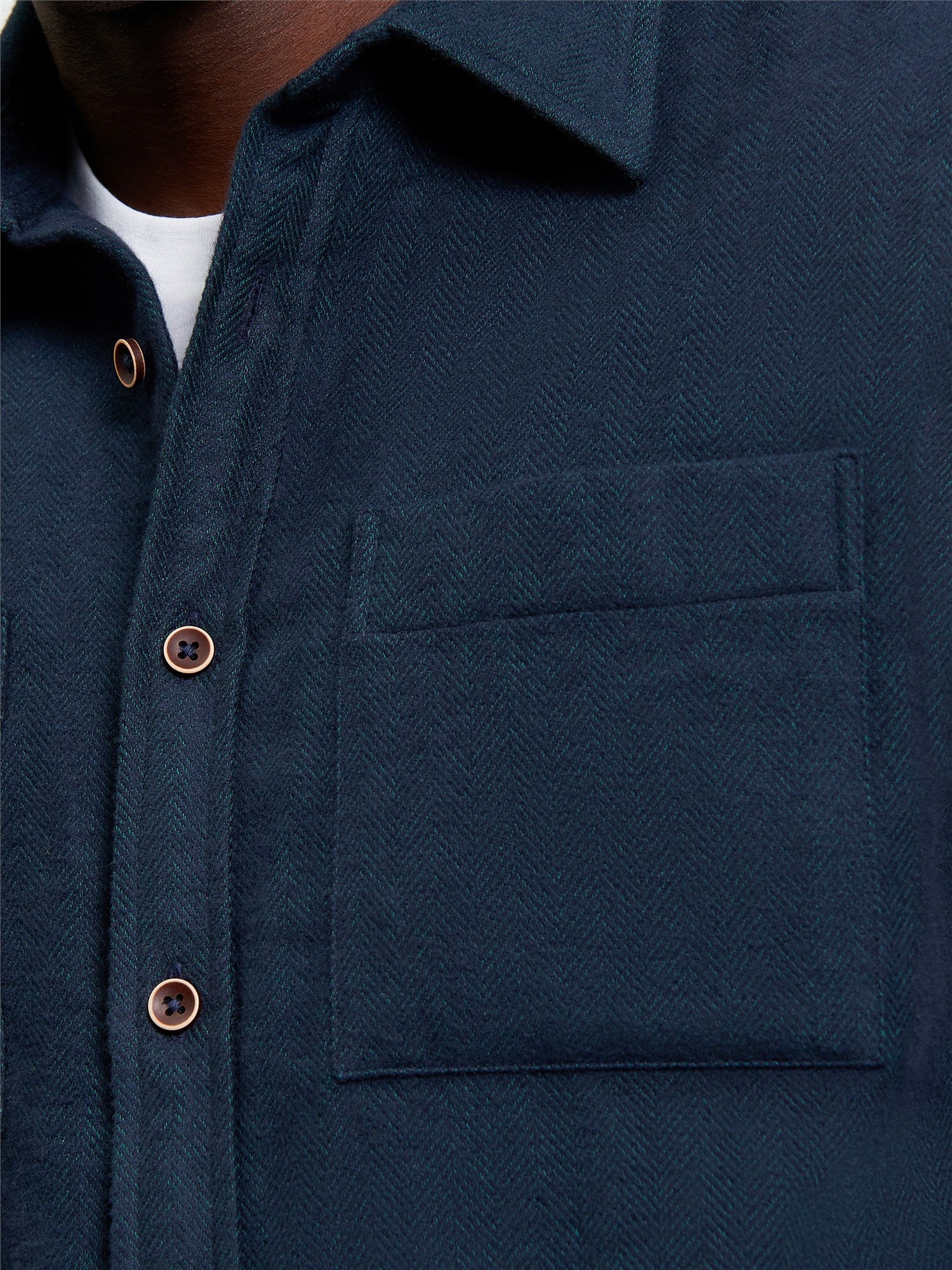 Ben Sherman Brushed Overshirt Dark Green