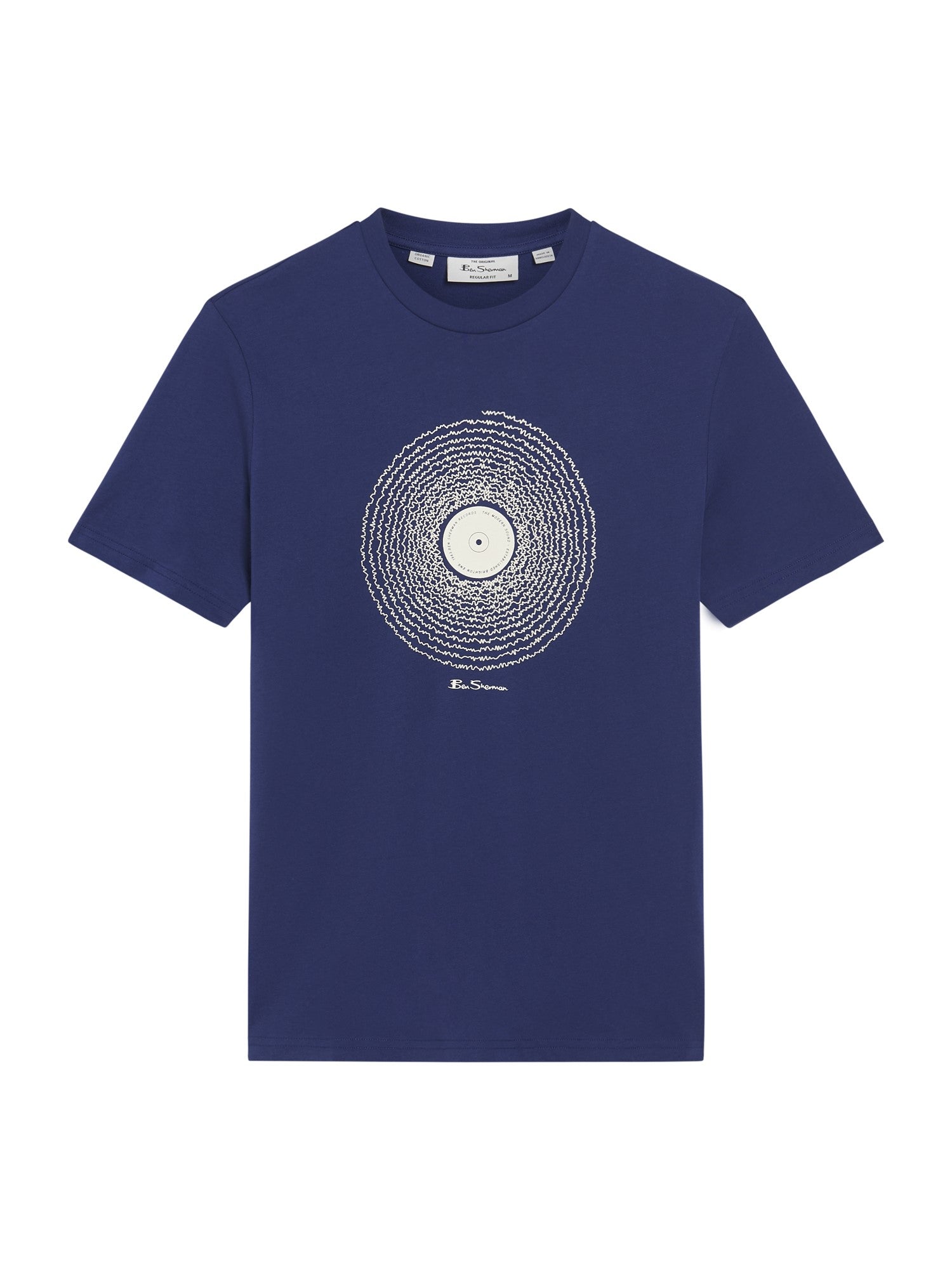 Ben Sherman Sound Wave Record Tee Persian Blue