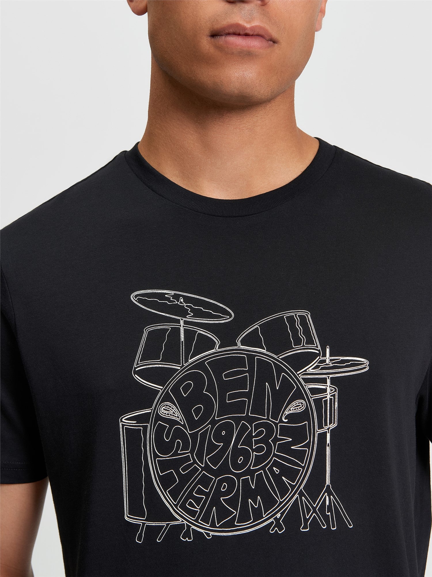 Ben Sherman Drum Kit Tee Black