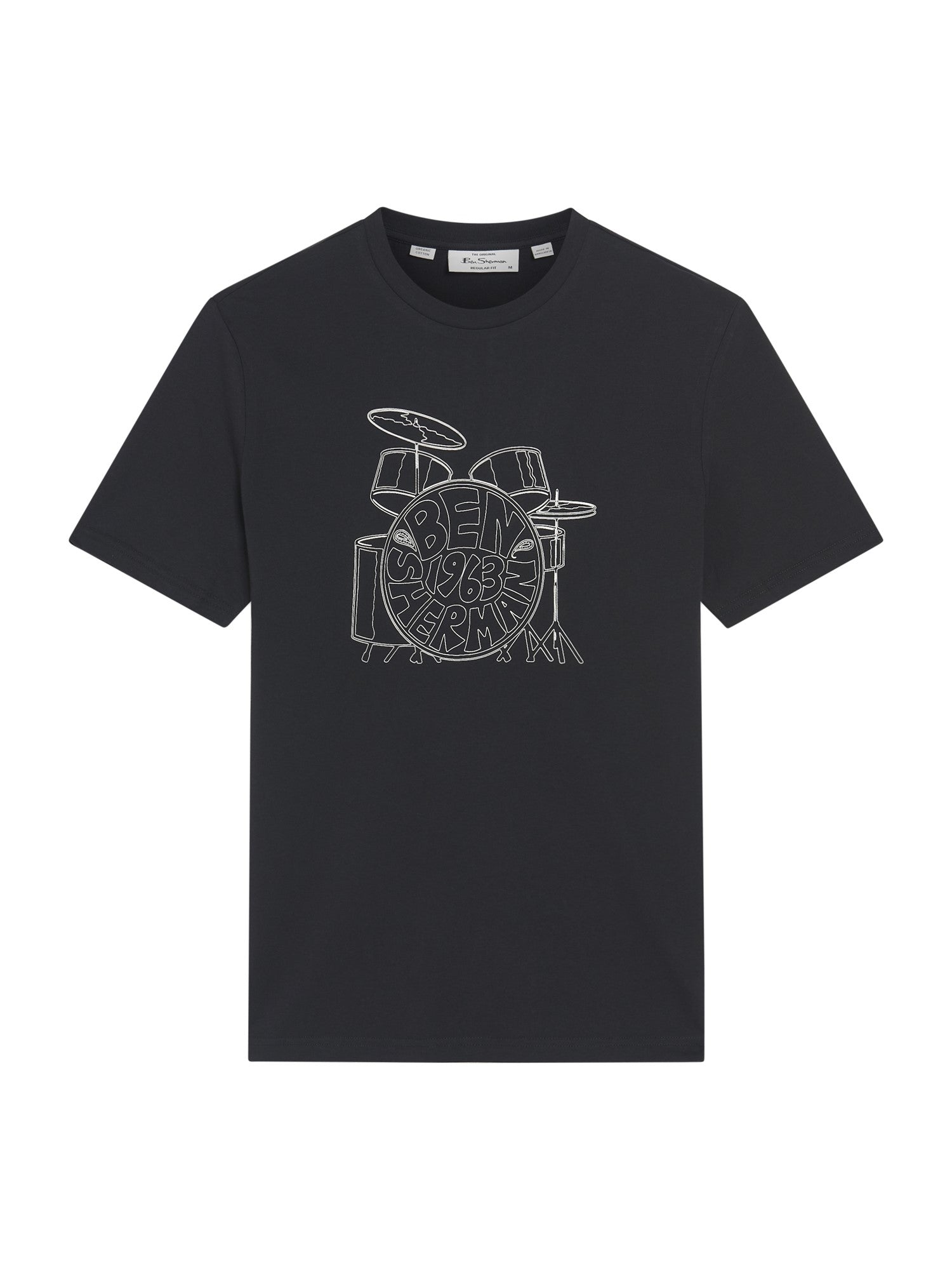 Ben Sherman Drum Kit Tee Black
