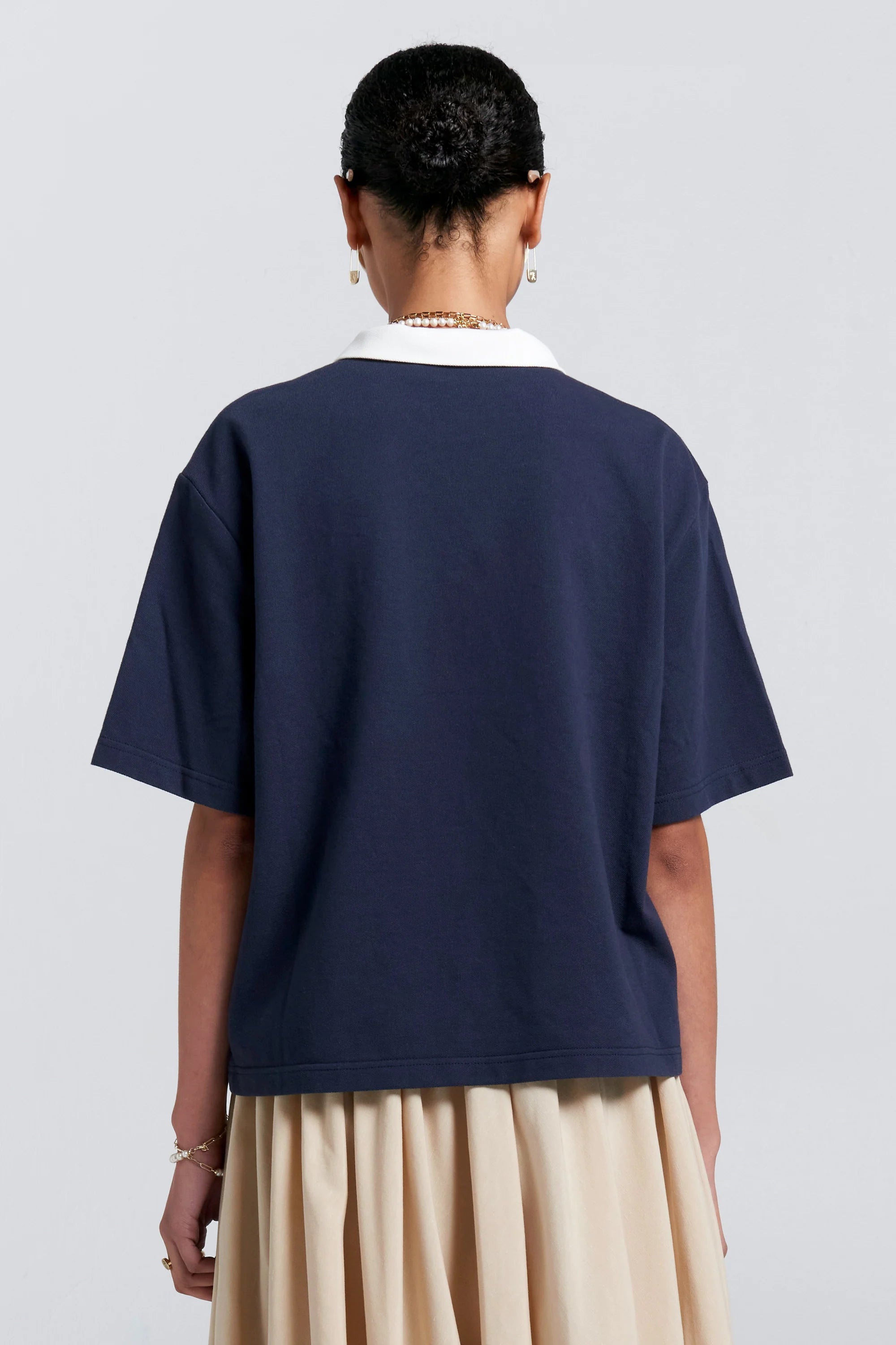 Karen Walker Runaway Rugby Jersey Navy/Cream