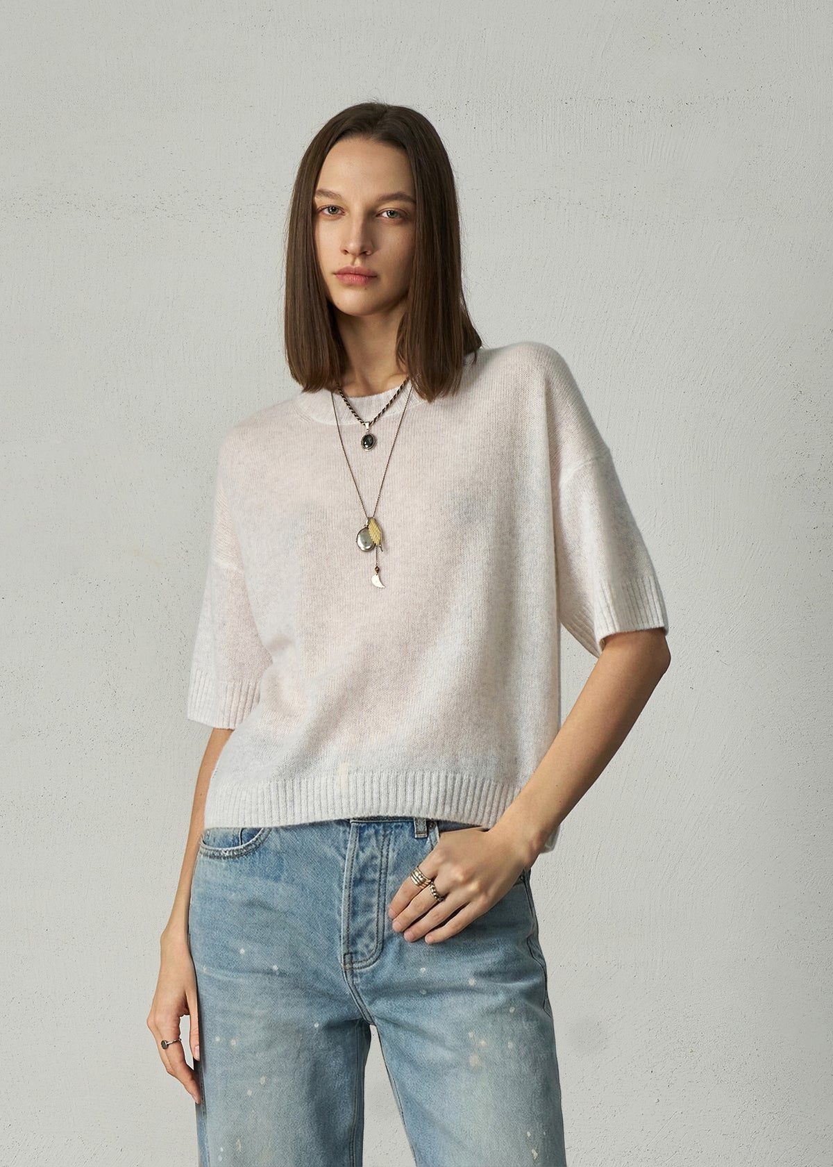 Aleger Cashmere Featherweight Top  Terry