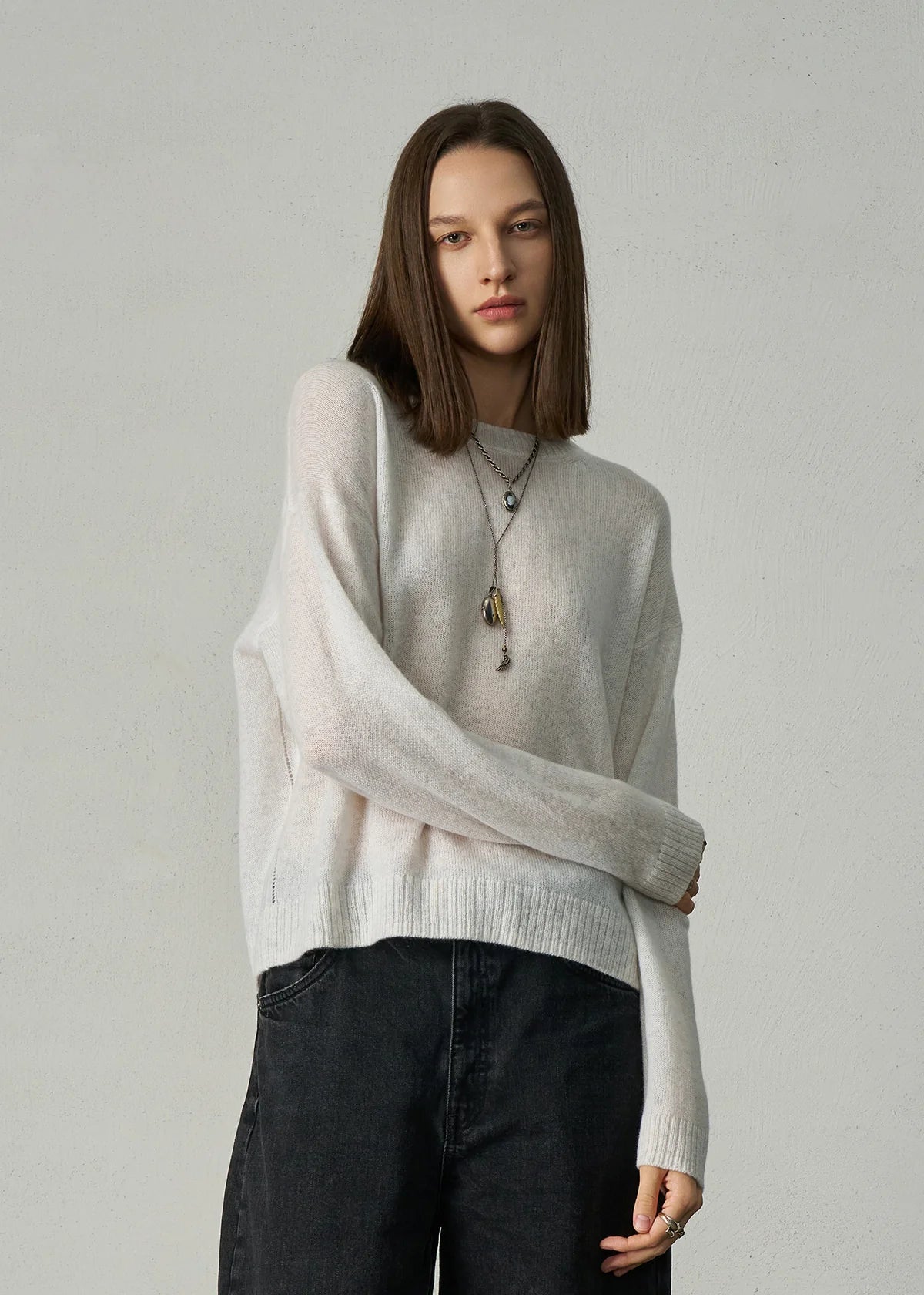 Aleger Cashmere Featherweight Sweater Terry