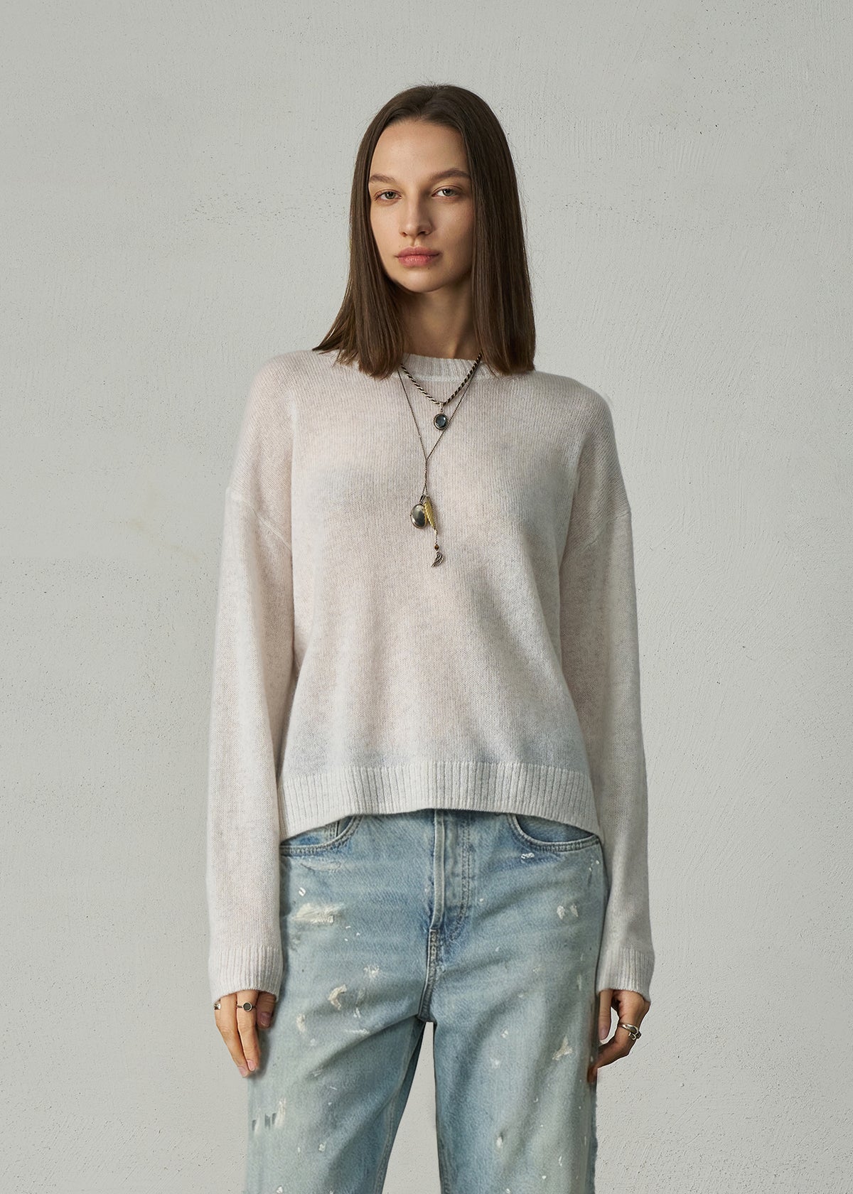 Aleger Cashmere Featherweight Sweater Terry