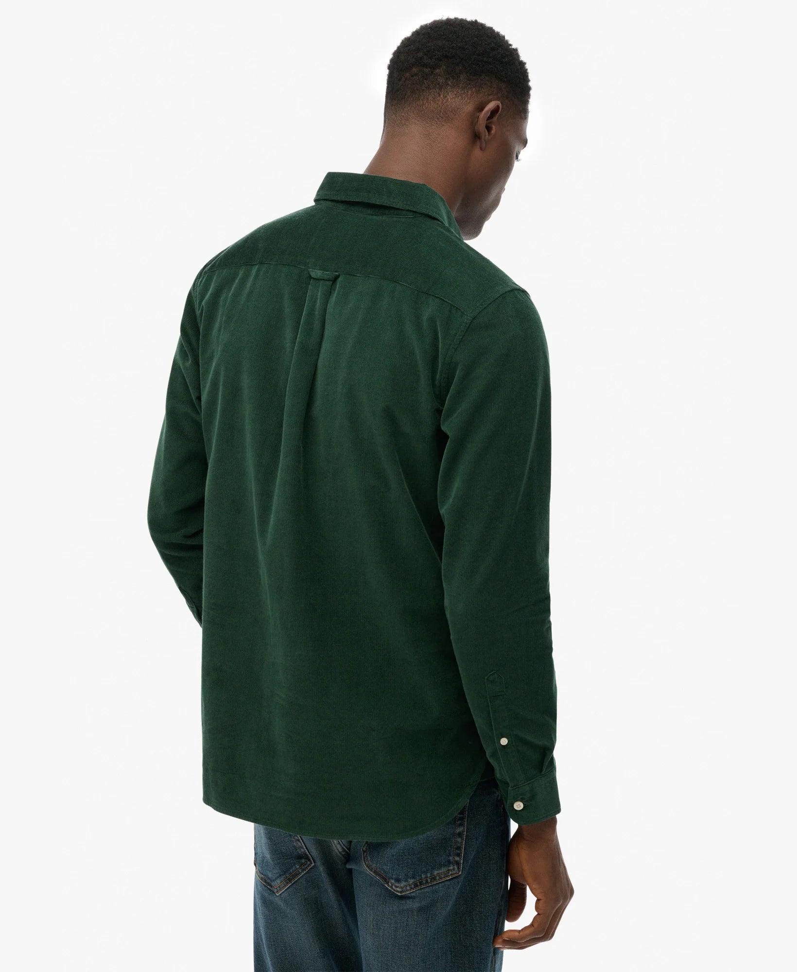 Superdry Classic Needle Cord Shirt Enamel Green