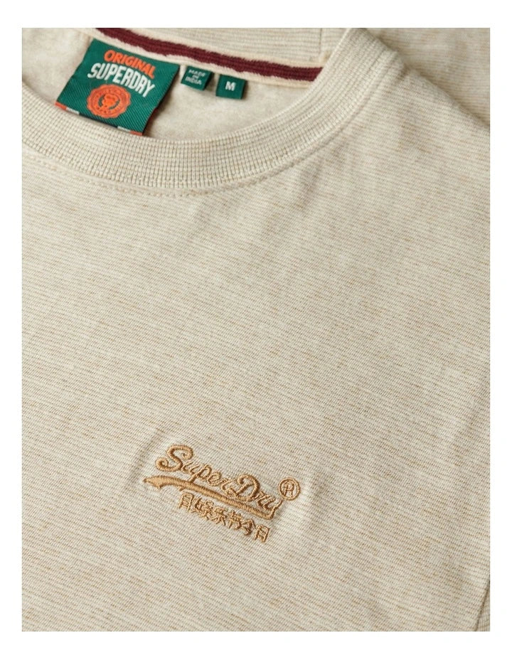 Superdry Essential Logo Tshirt Surplus Neutral Beige Feeder