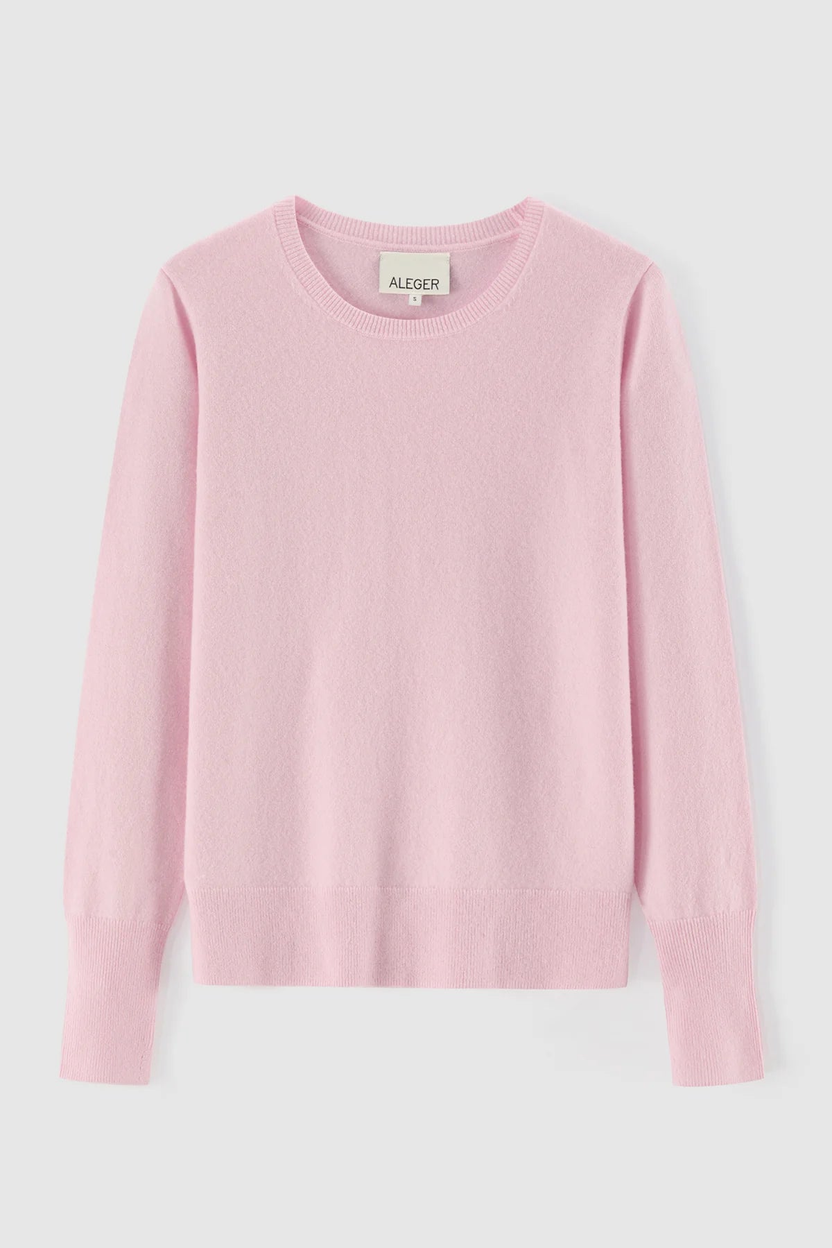 Aleger Cashmere Classic Crew Pearl Pink