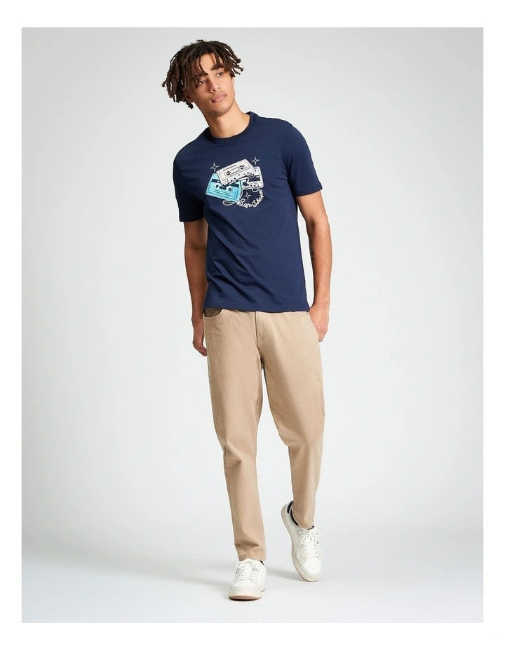 Ben Sherman Cassette Stack Tee Dark Navy