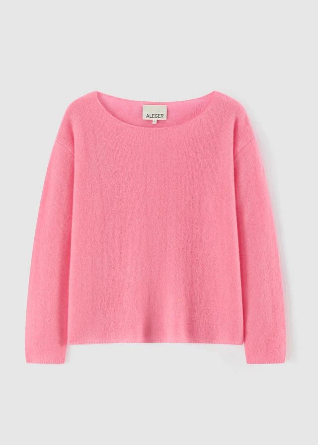 Aleger Cashmere Blend Clouded Top Wonder Pink