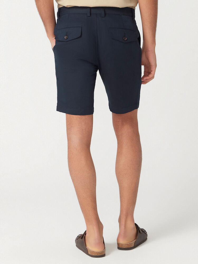 Ben Sherman Linen Blend Short Dark Navy