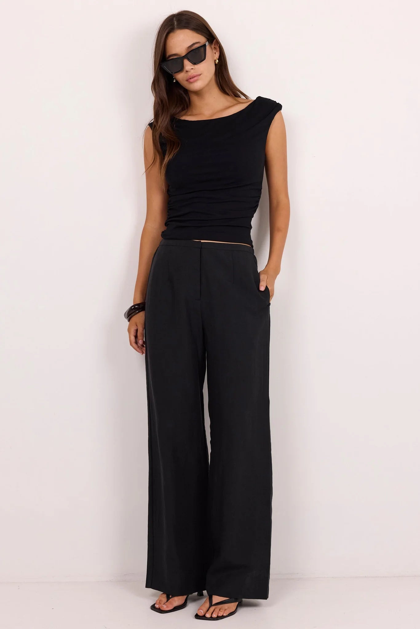 Stories be Told Charmed Soft Black Wide Leg Pants