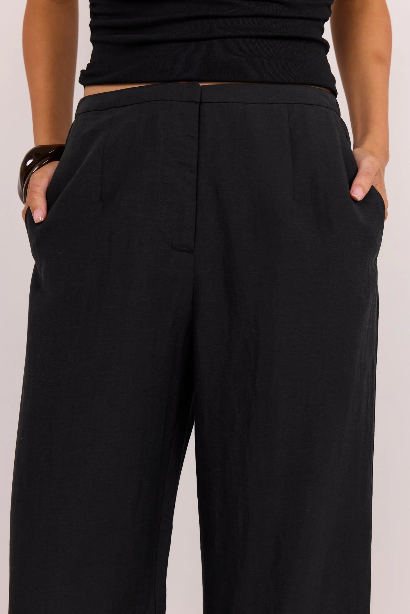 Stories be Told Charmed Soft Black Wide Leg Pants