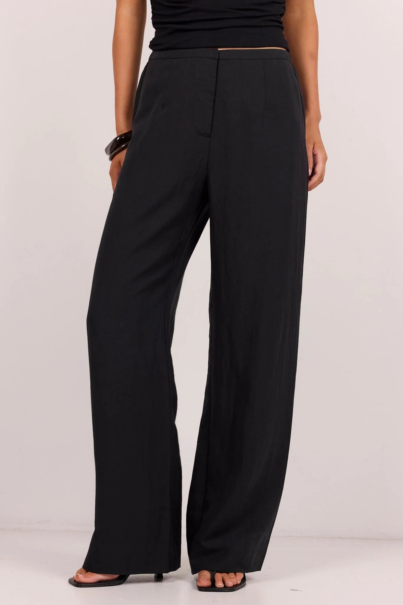 Stories be Told Charmed Soft Black Wide Leg Pants