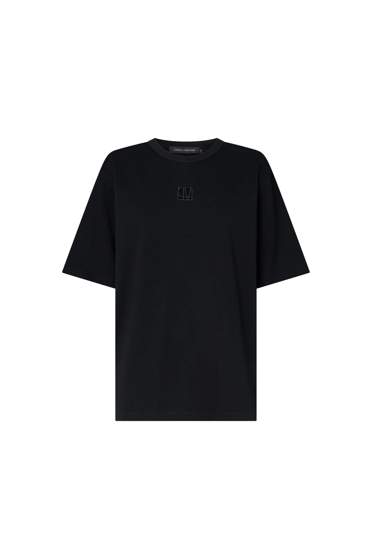 C&M Bloom Embroidered Tee Black