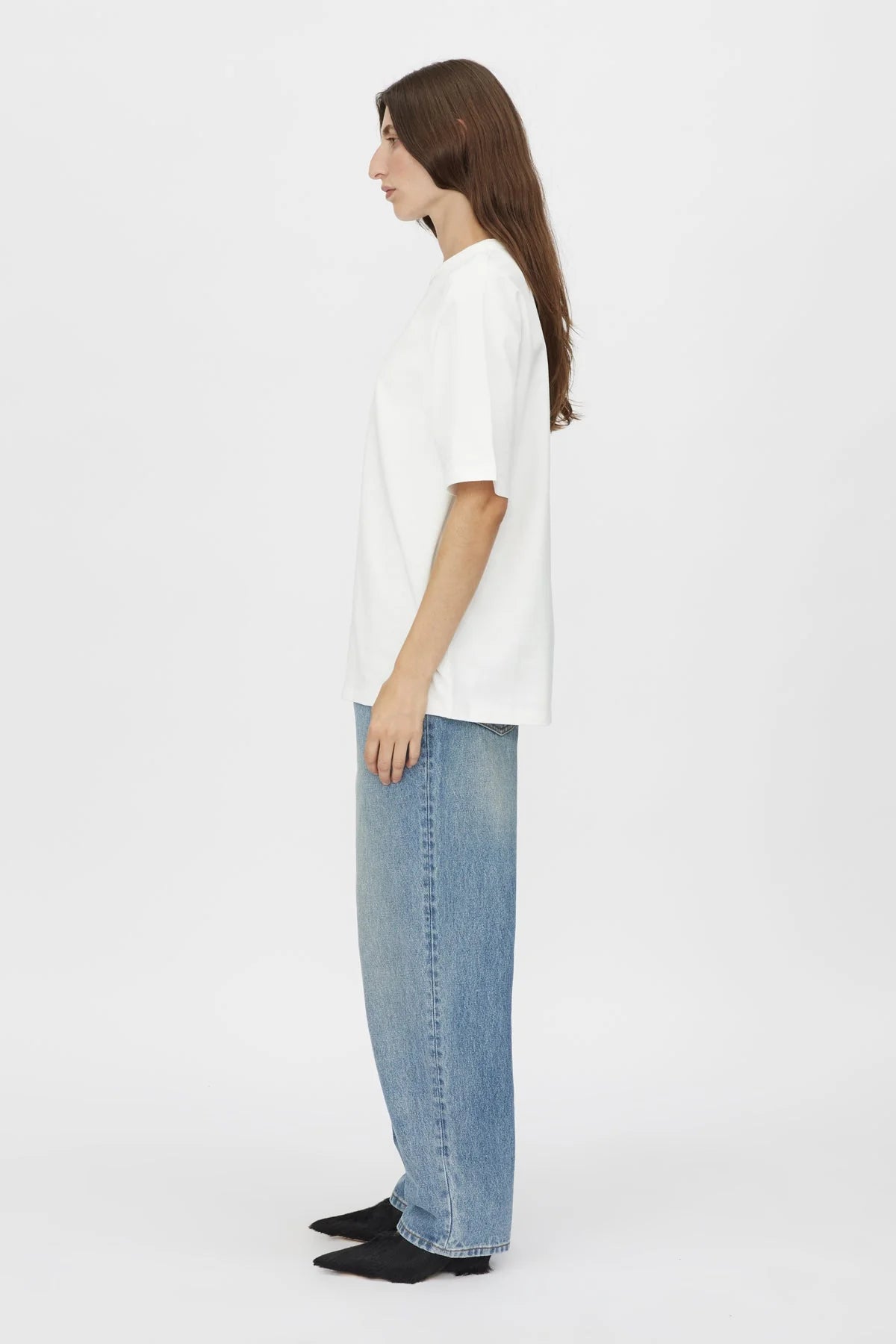 C&M Bloom Embroidered Tee Soft White