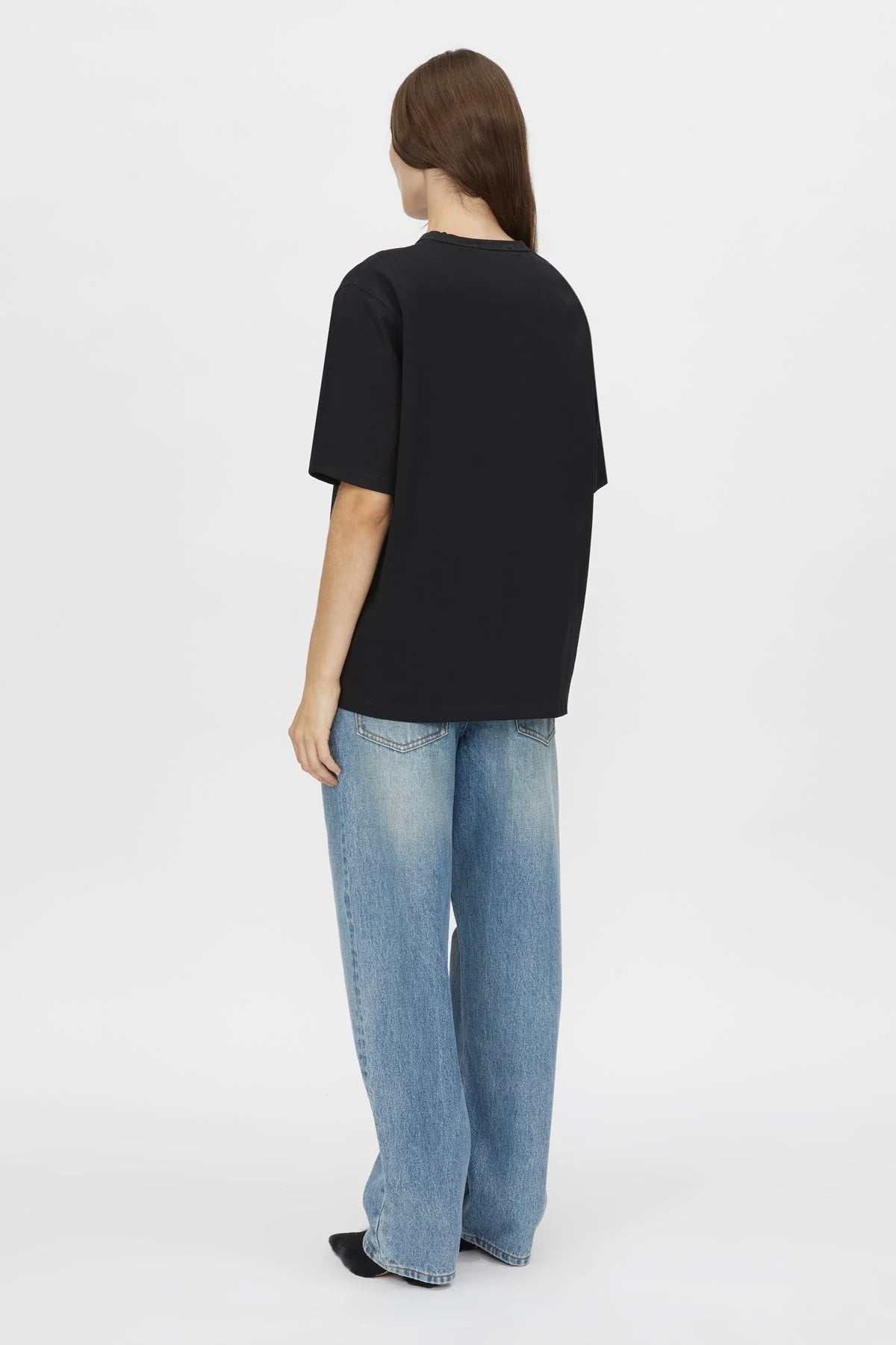 C&M Bloom Embroidered Tee Black