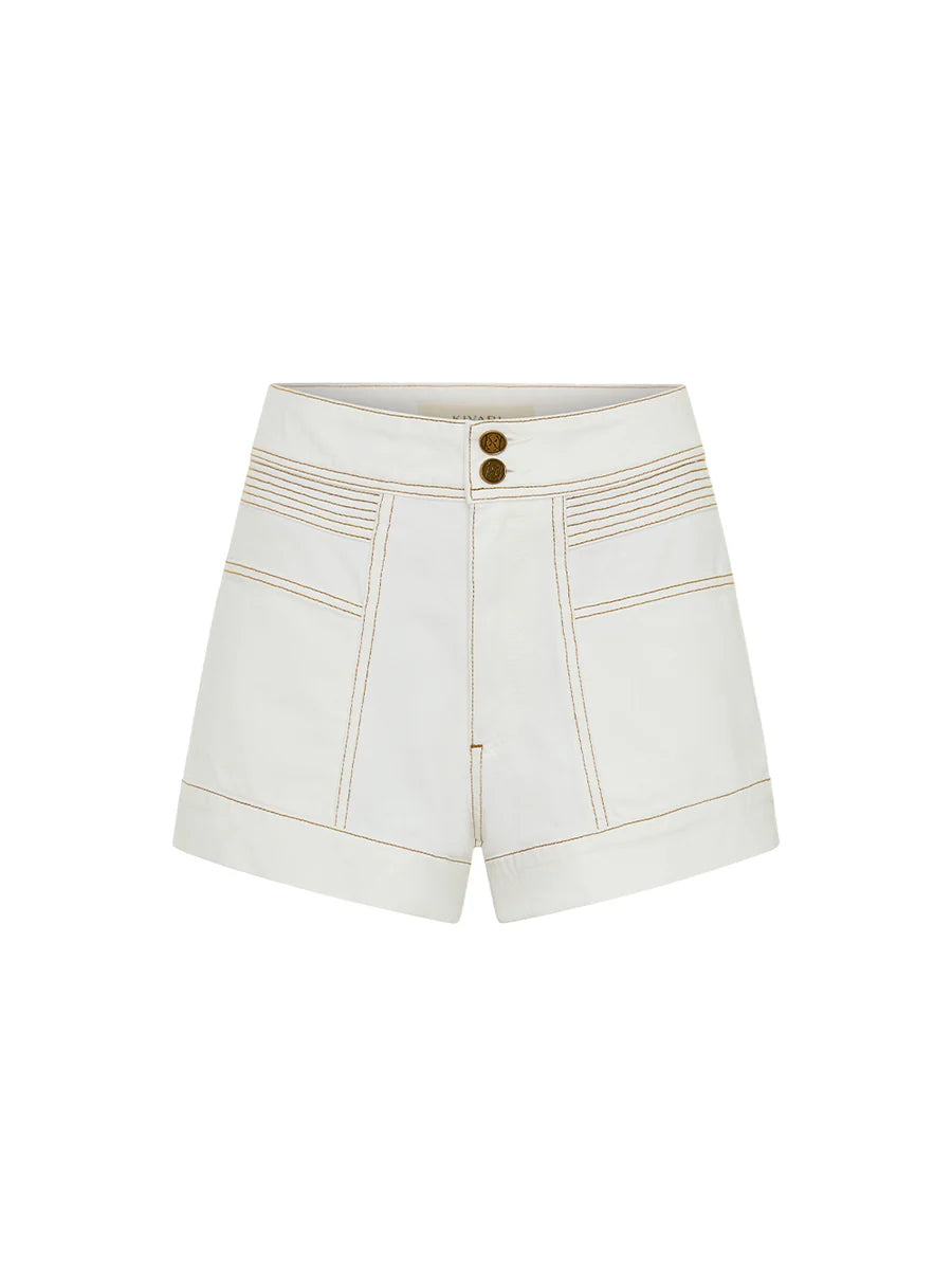 Kivari Cameron Denim Short White