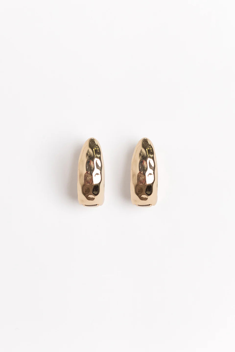 Humble + Heart Chunky Hammered Oval Earrings