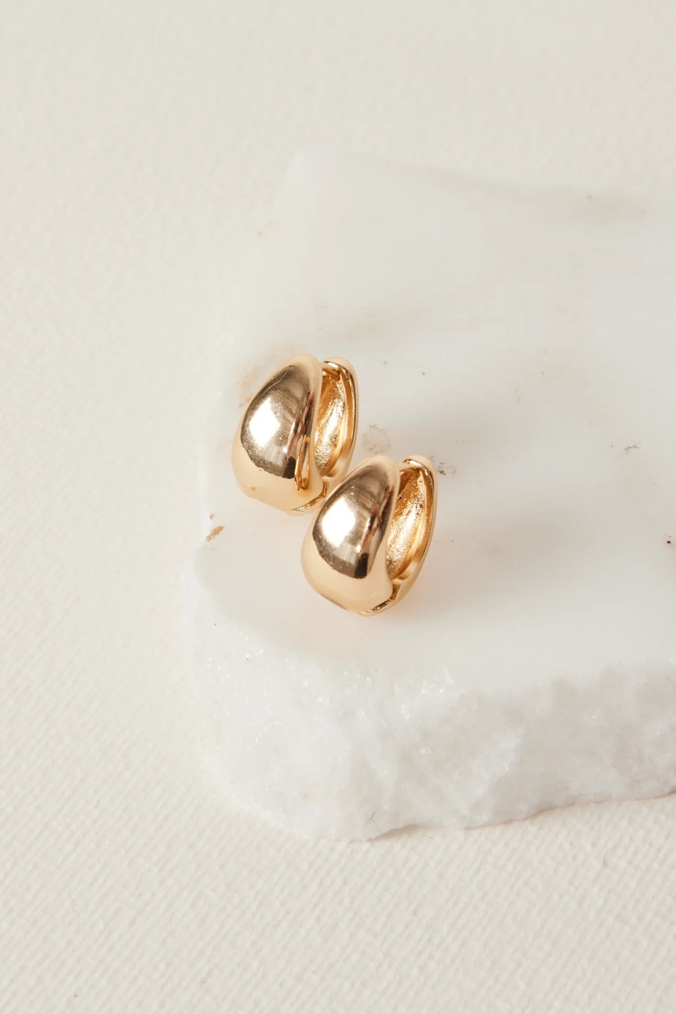 Humble + Heart Chunky Oval Gold Earrings