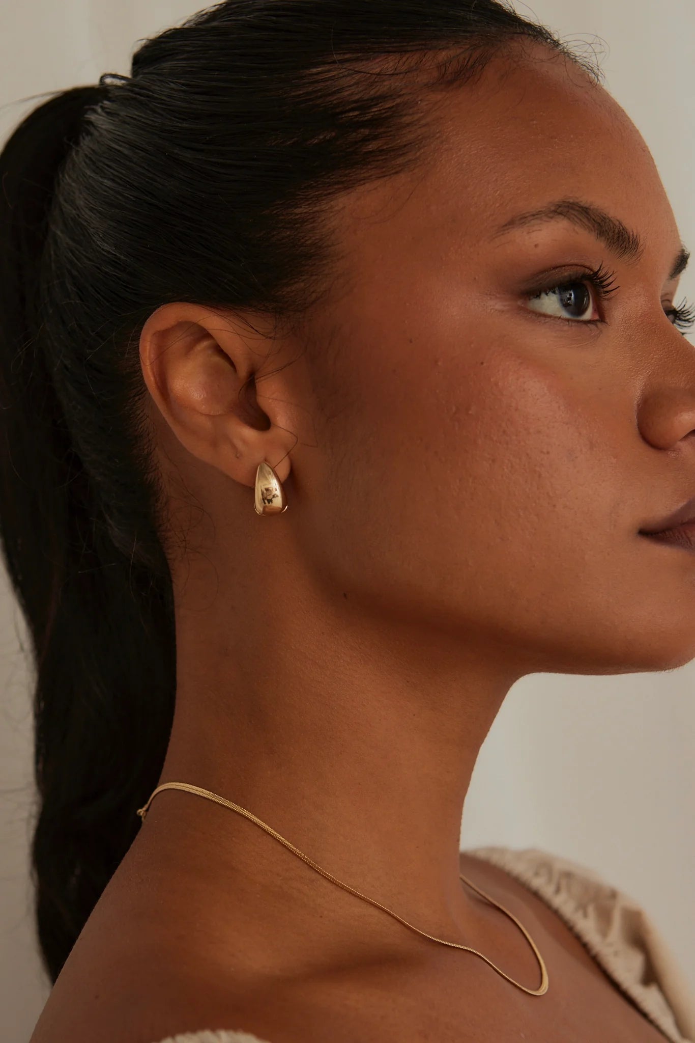 Humble + Heart Chunky Oval Gold Earrings