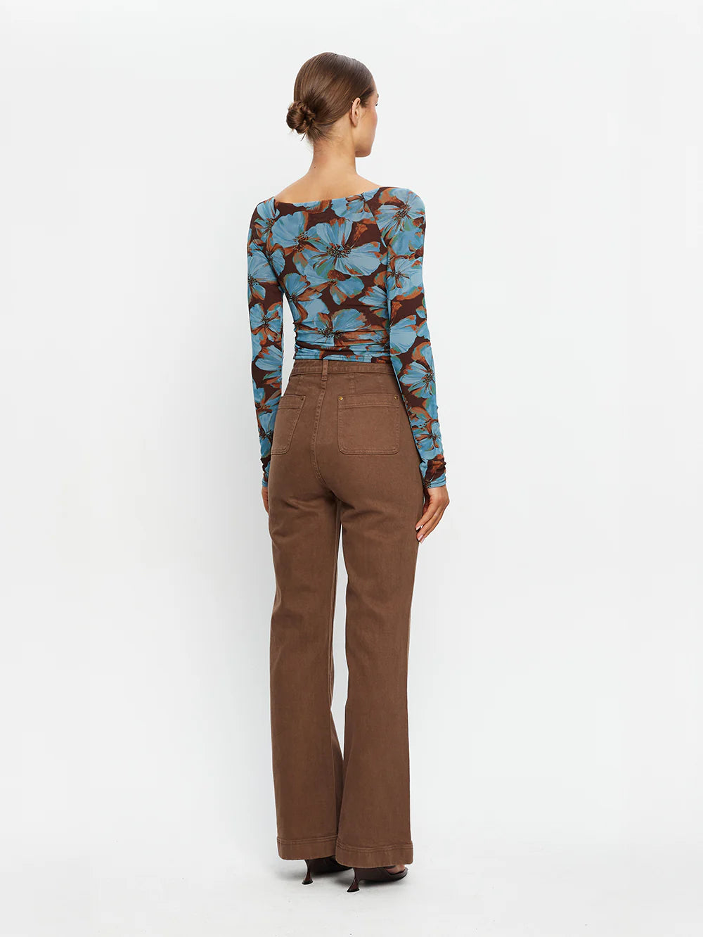 Kivari Nieve Mesh Top Blue