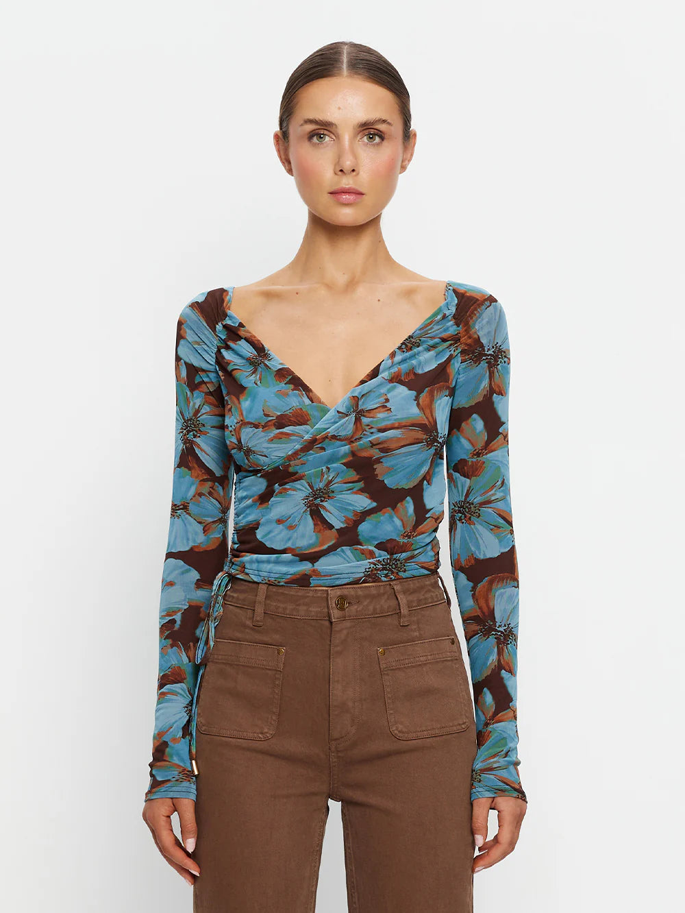 Kivari Nieve Mesh Top Blue