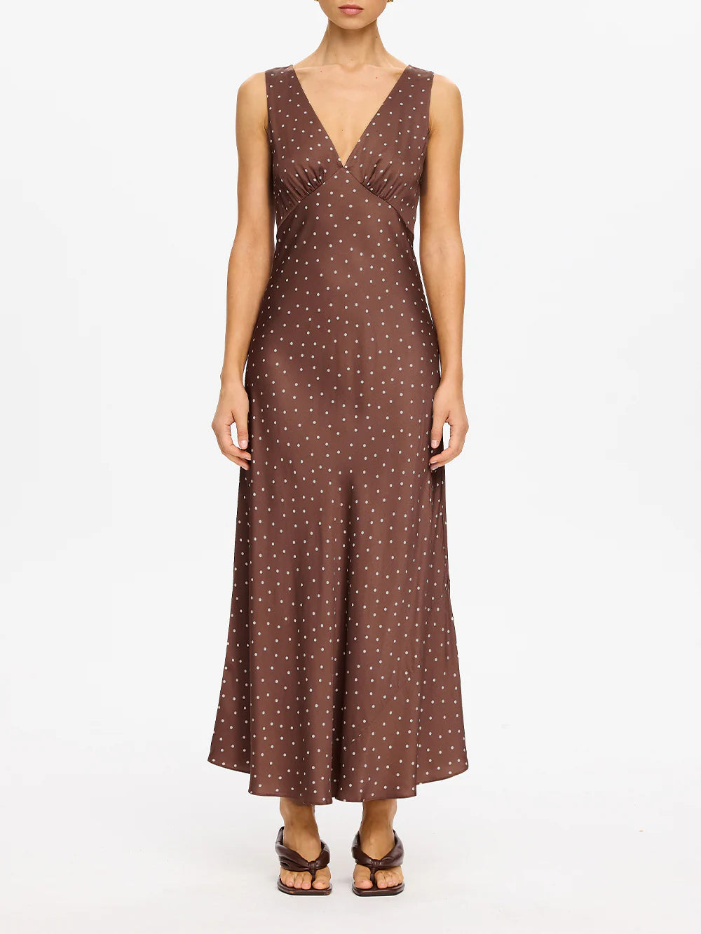 Kivari Edie Midi Dress Brown