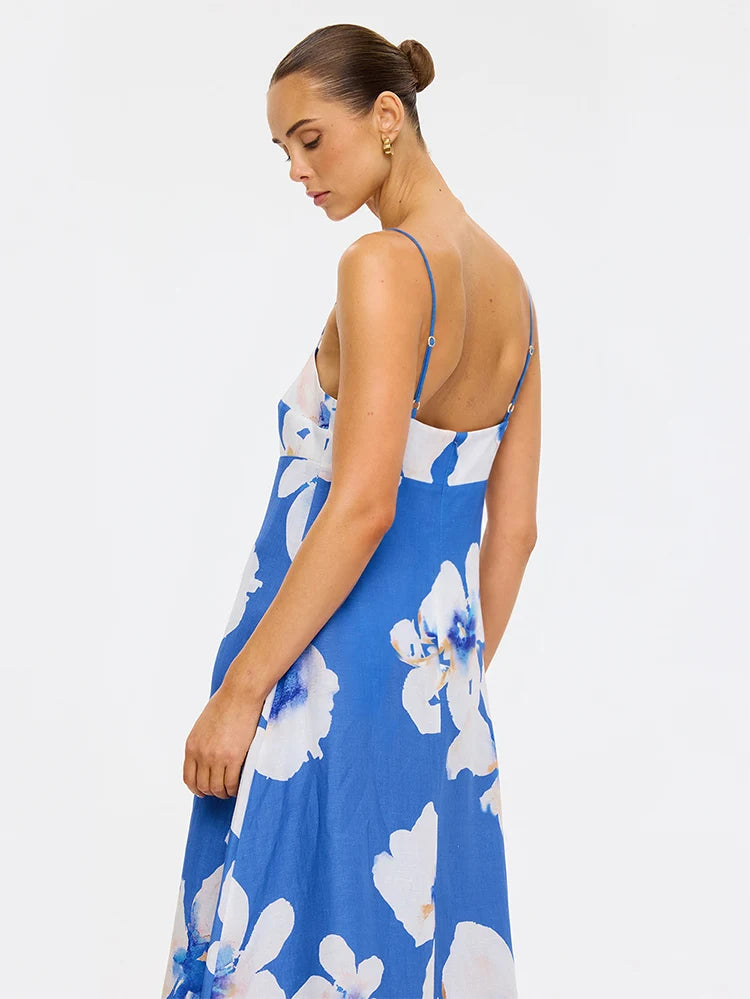 Kivari Rowena Strappy Maxi Dress Blue