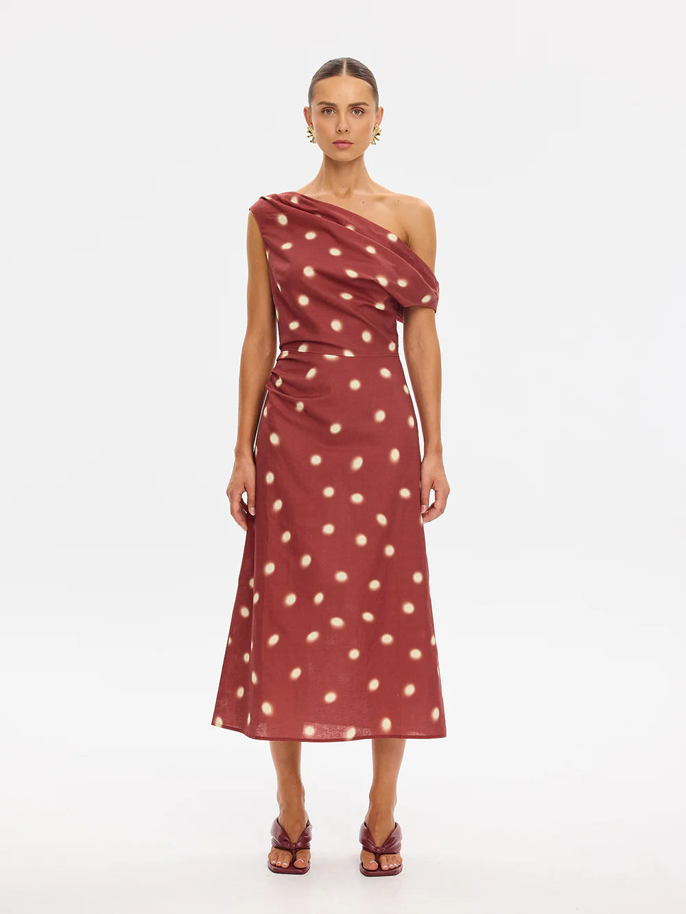 Kivari Saro Midi Dress Brick