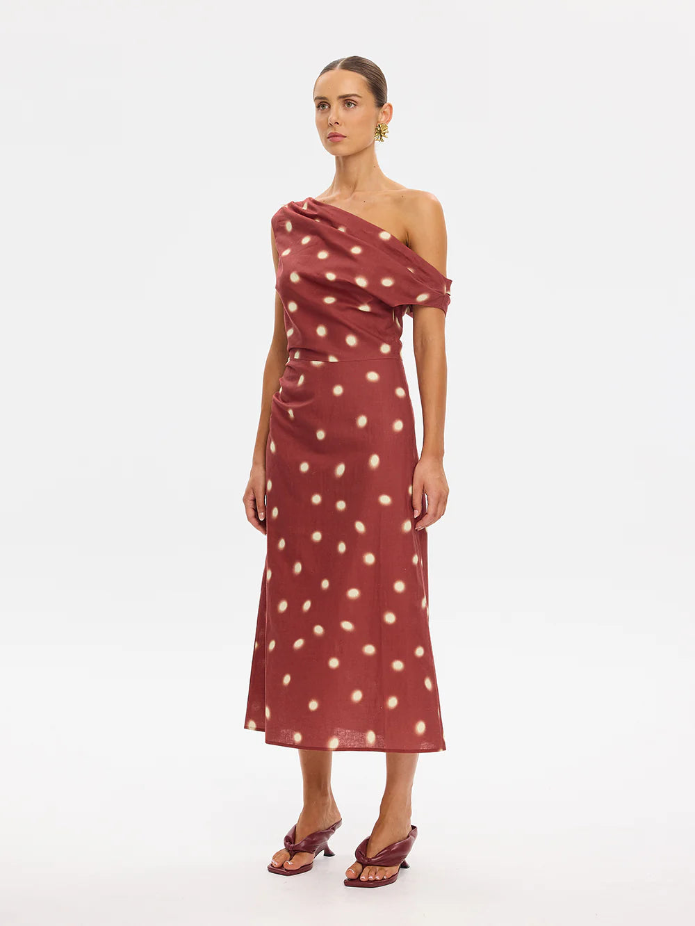Kivari Saro Midi Dress Brick