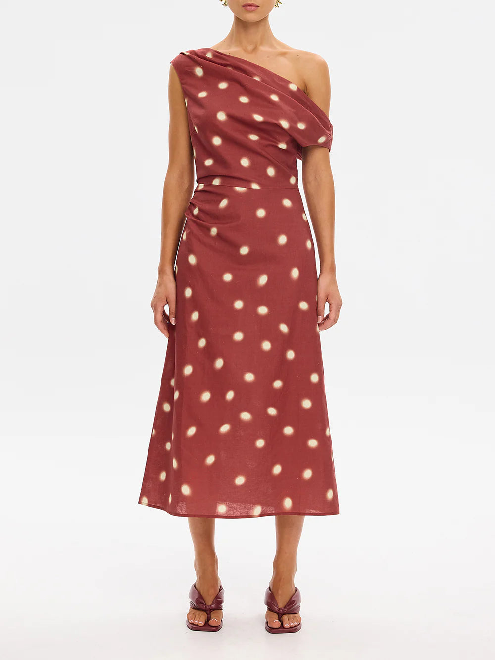 Kivari Saro Midi Dress Brick