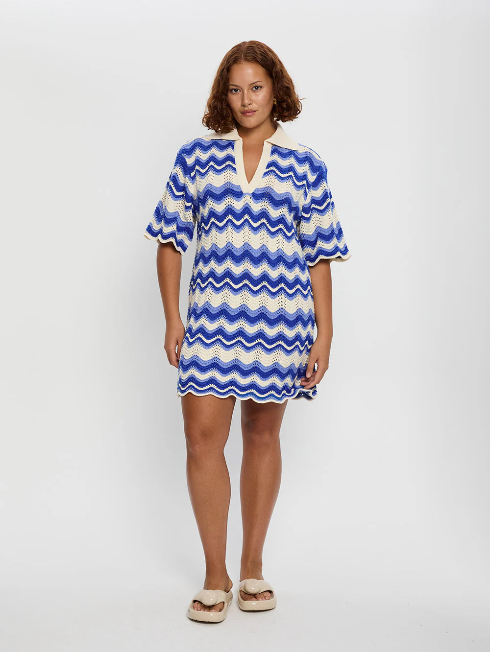 Kivari Leighton Mini Dress Blue Wave