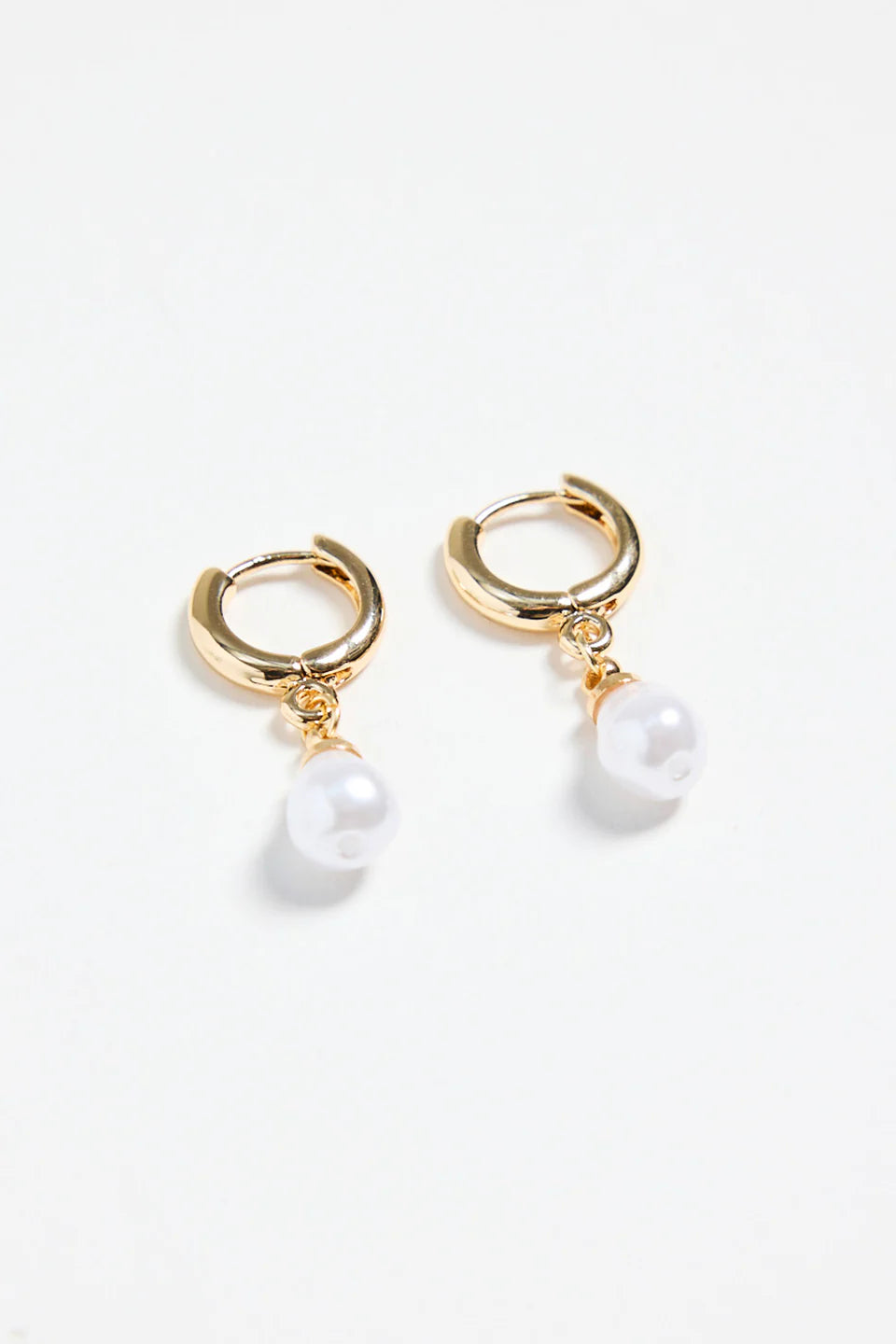 Humble + Heart Mini Pearl Huggie Gold Earrings