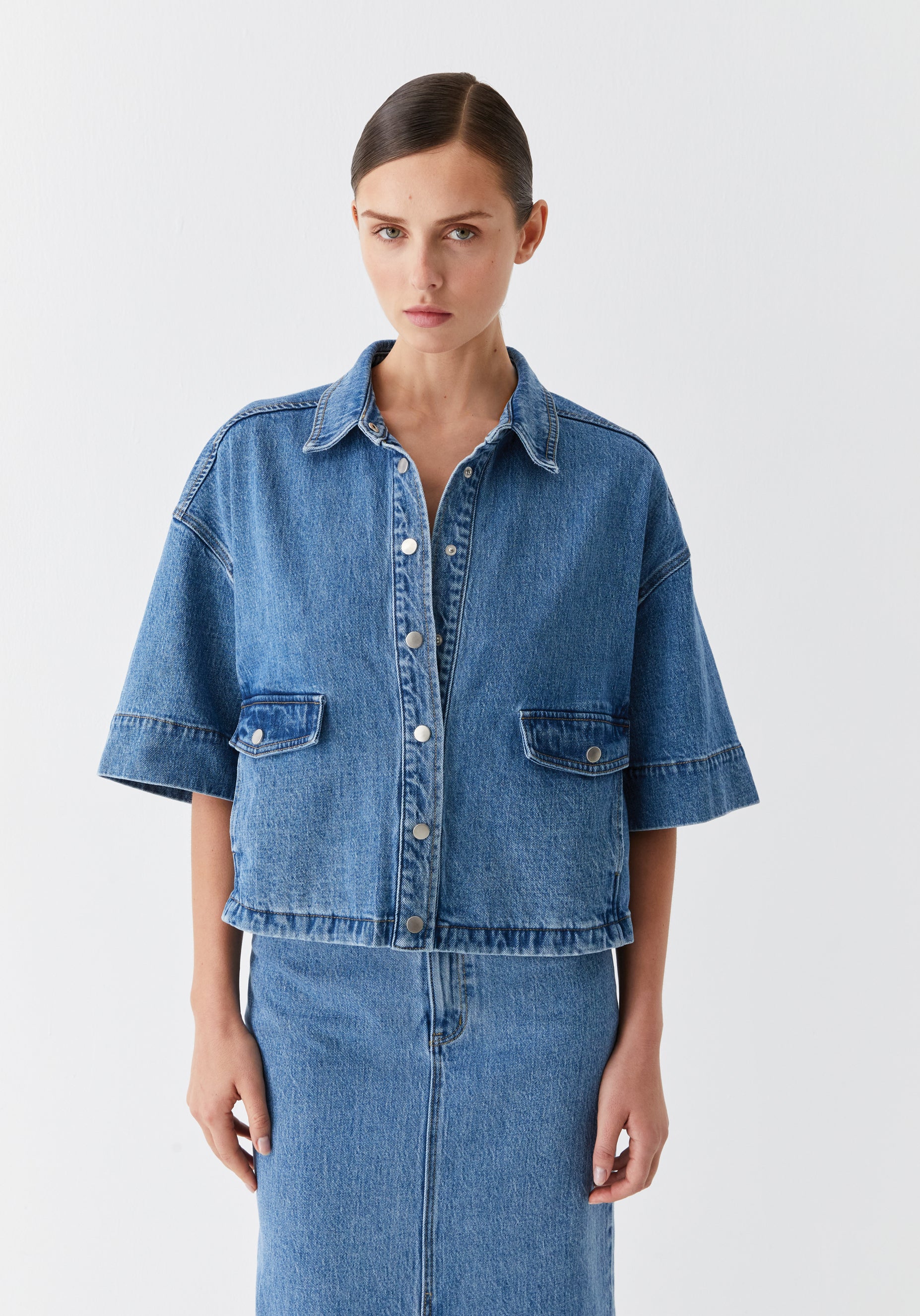 Morrison Fynn Denim Shirt Blue