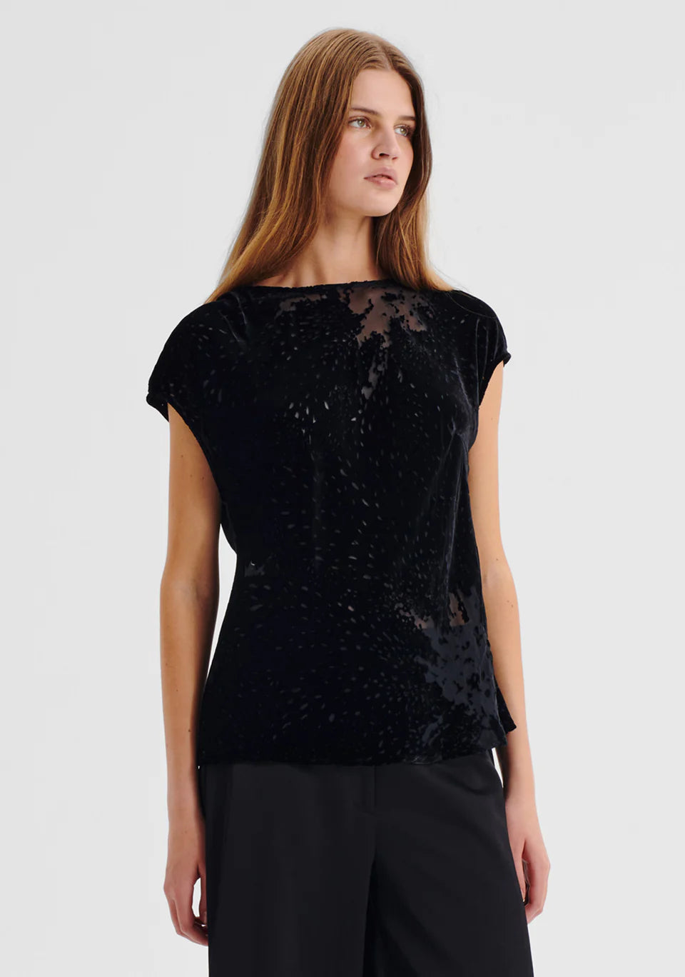 Morrison Aurora Velvet Top Black