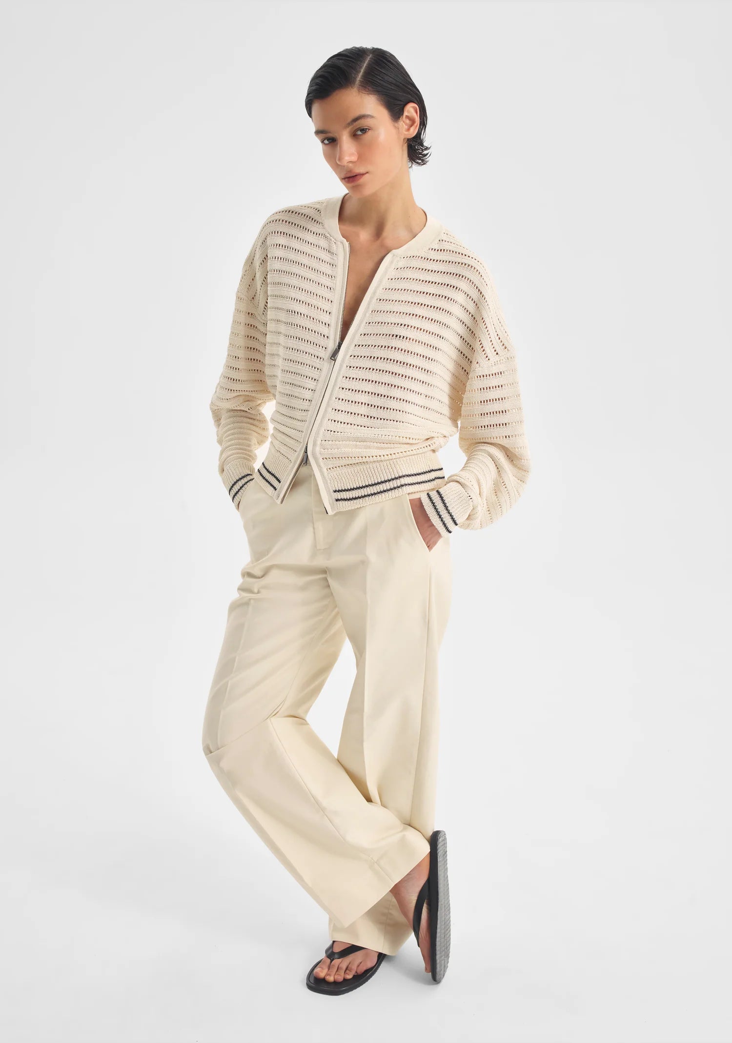 Morrison Dallas Knit Jacket Milk