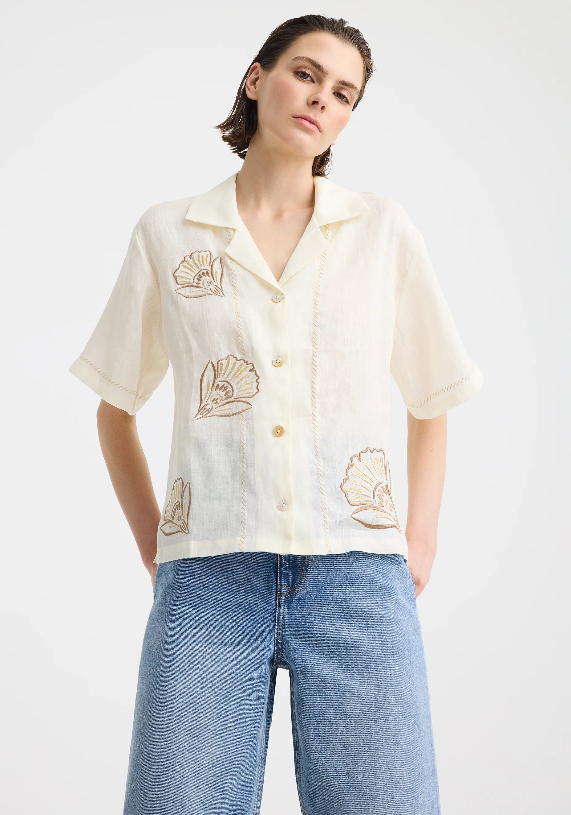 Morrison Penelope Linen Shirt Cream