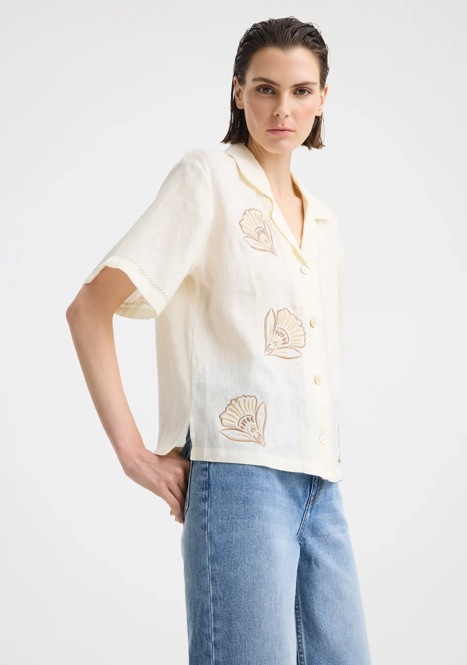 Morrison Penelope Linen Shirt Cream