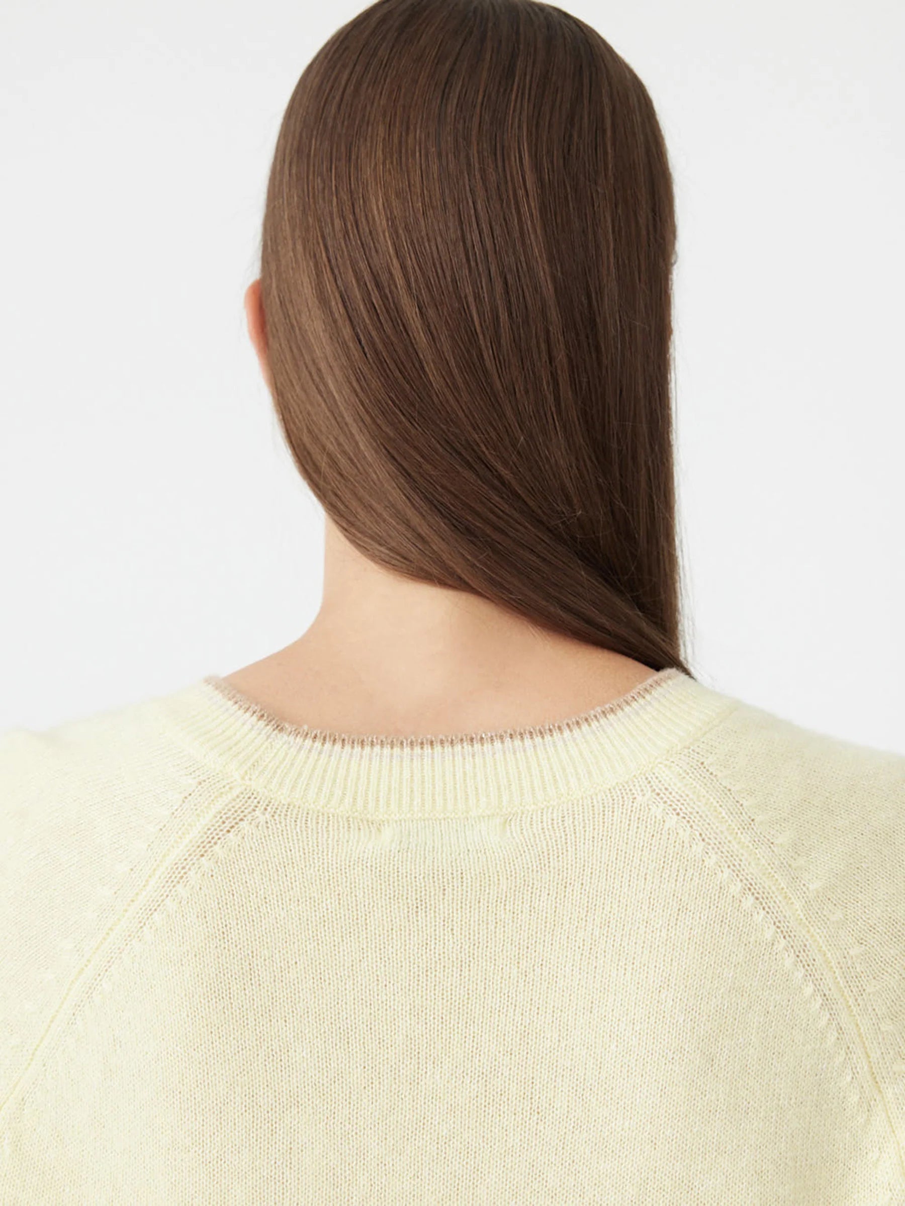 Bassike Cashmere/Linen Raglan Knit Lemon/Tan