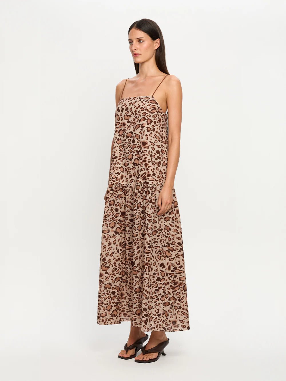 Kivari Paris Strappy Maxi Dress Brown
