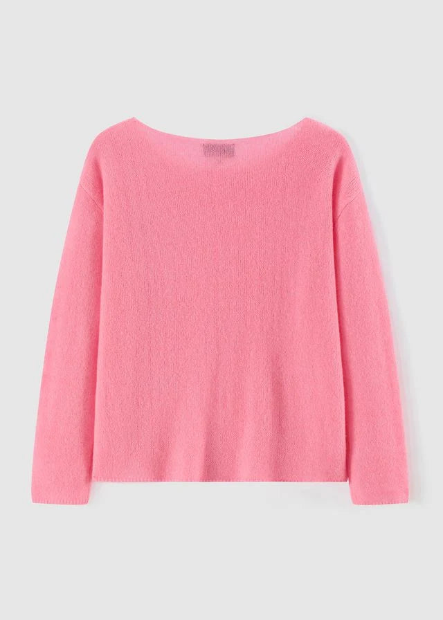 Aleger Cashmere Blend Clouded Top Wonder Pink