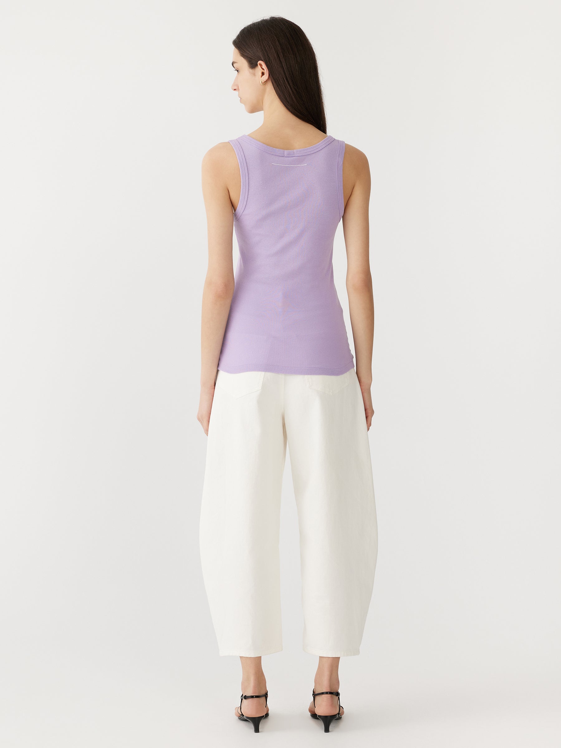 Bassike Slim Superfine Rib Tank II Faded Lavender