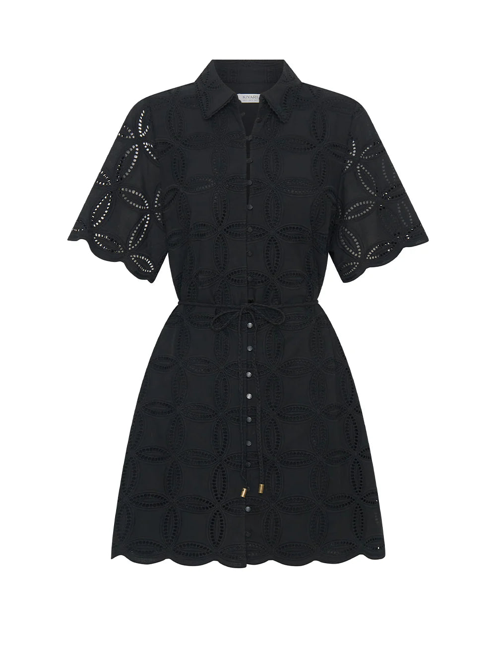 Kivari Rio Mini Shirt Dress Black