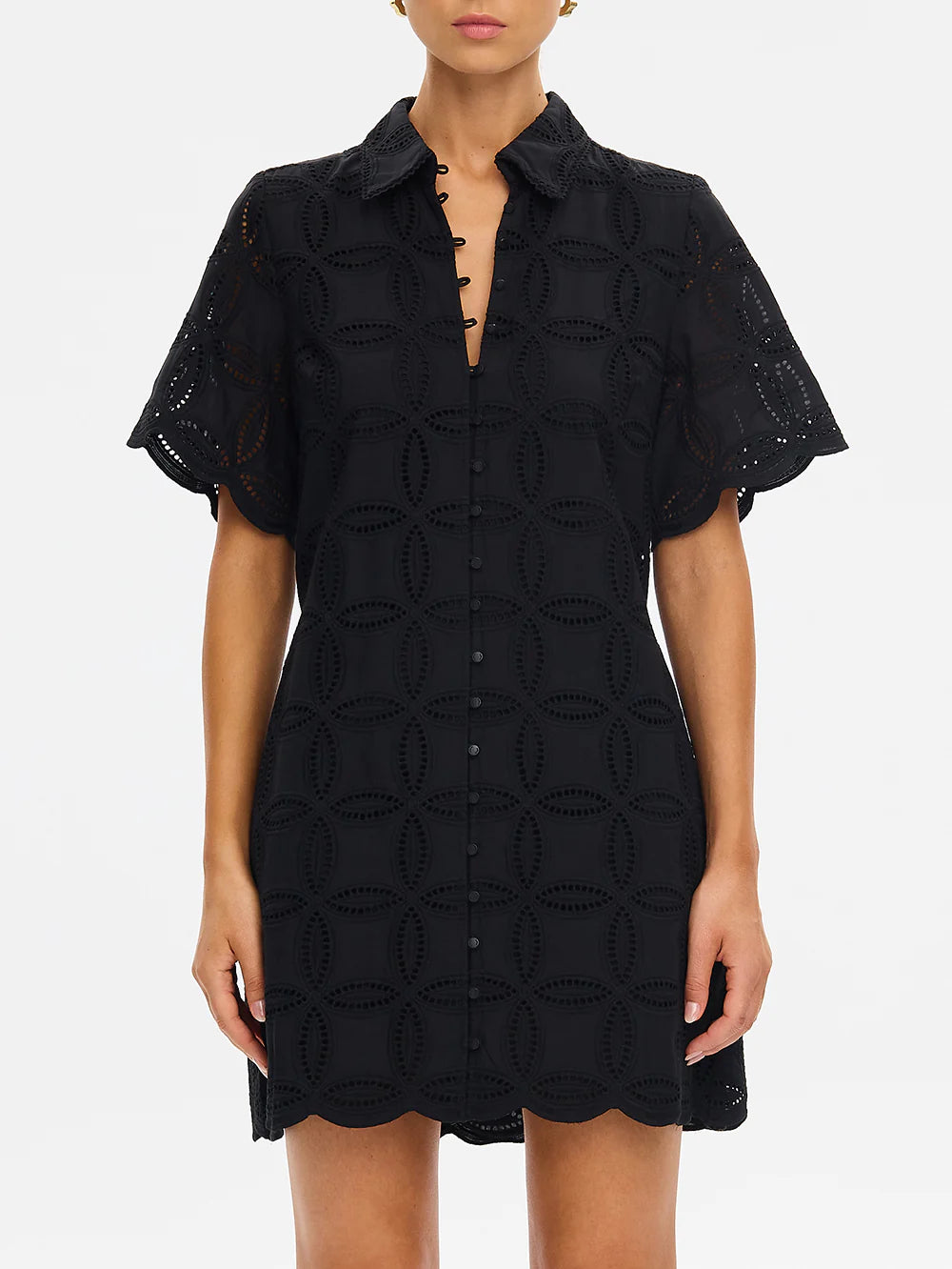 Kivari Rio Mini Shirt Dress Black