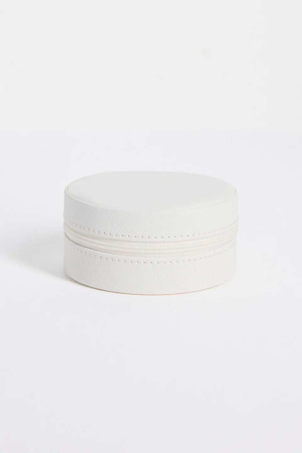 Humble + Hear Round White Jewellery Travel Case
