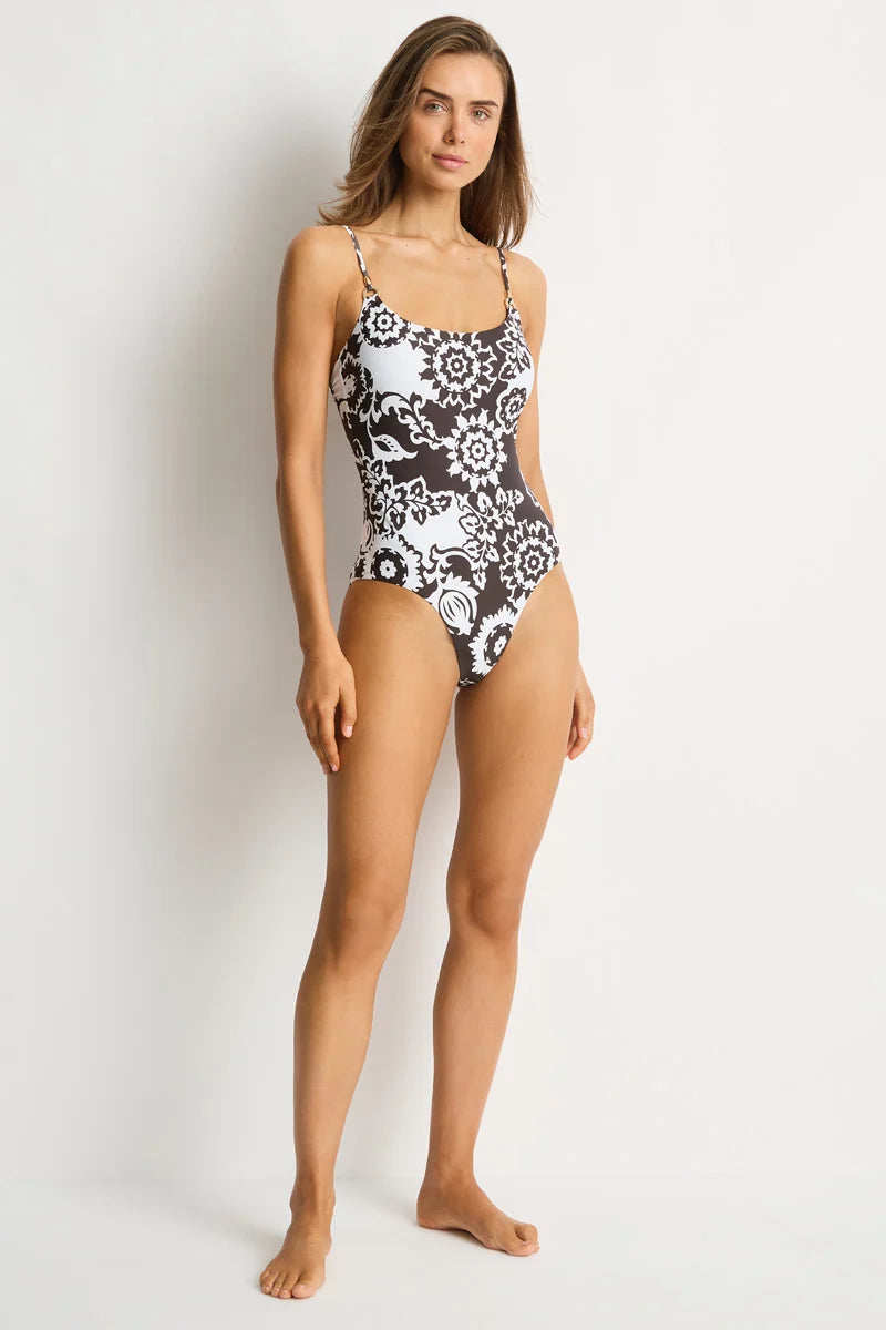 Sea Level Kastello Scoop Neck One Piece Espresso